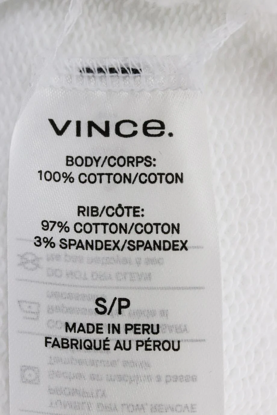 VINCE COTTON JERSEY SWEATSHIRT SMALL - Image 7