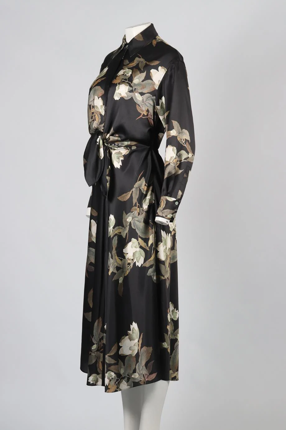 VINCE FLORAL PRINT SATIN MAXI DRESS SMALL - Image 3
