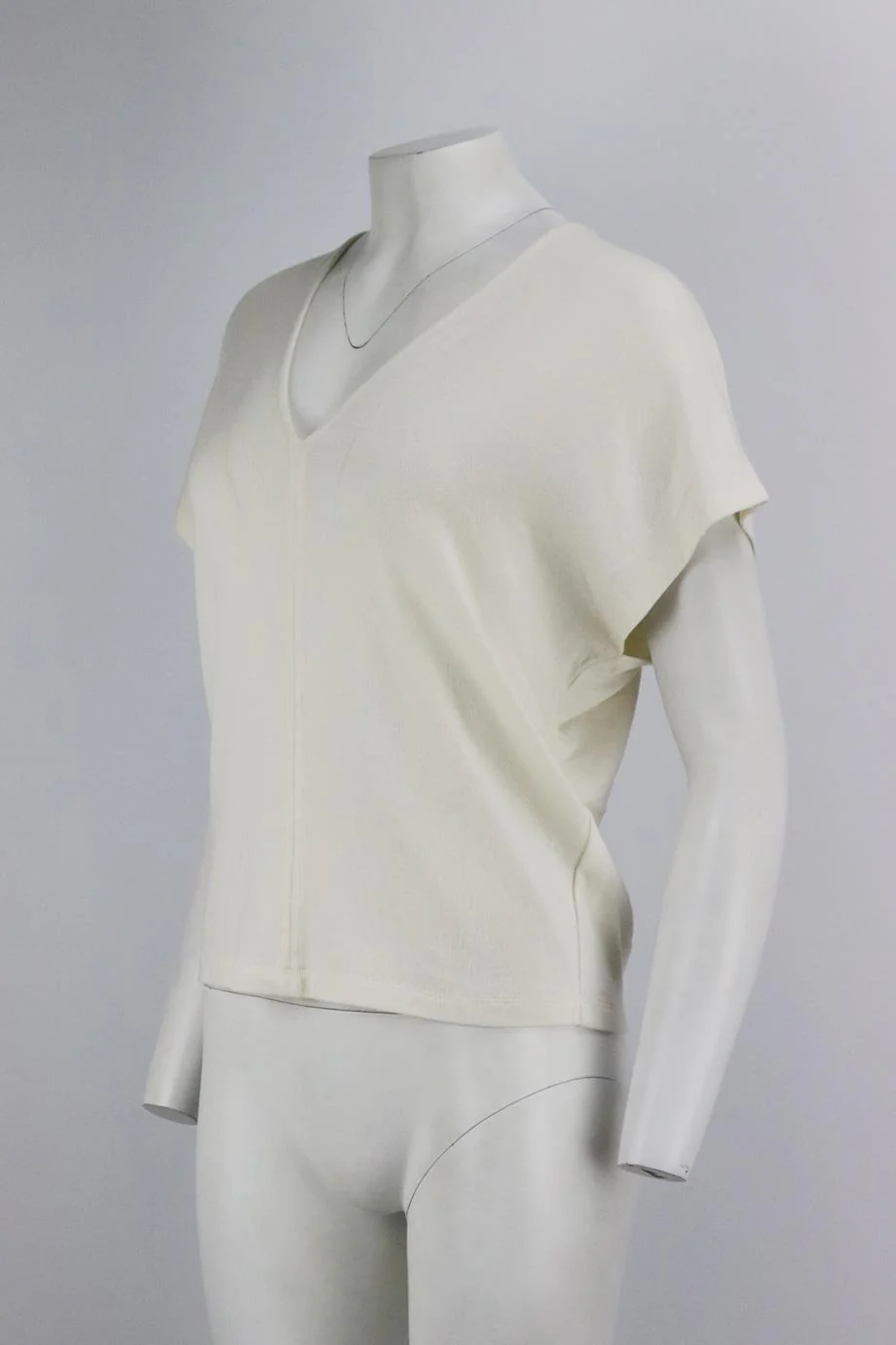 VINCE RIBBED COTTON BLEND TOP SMALL - Image 3