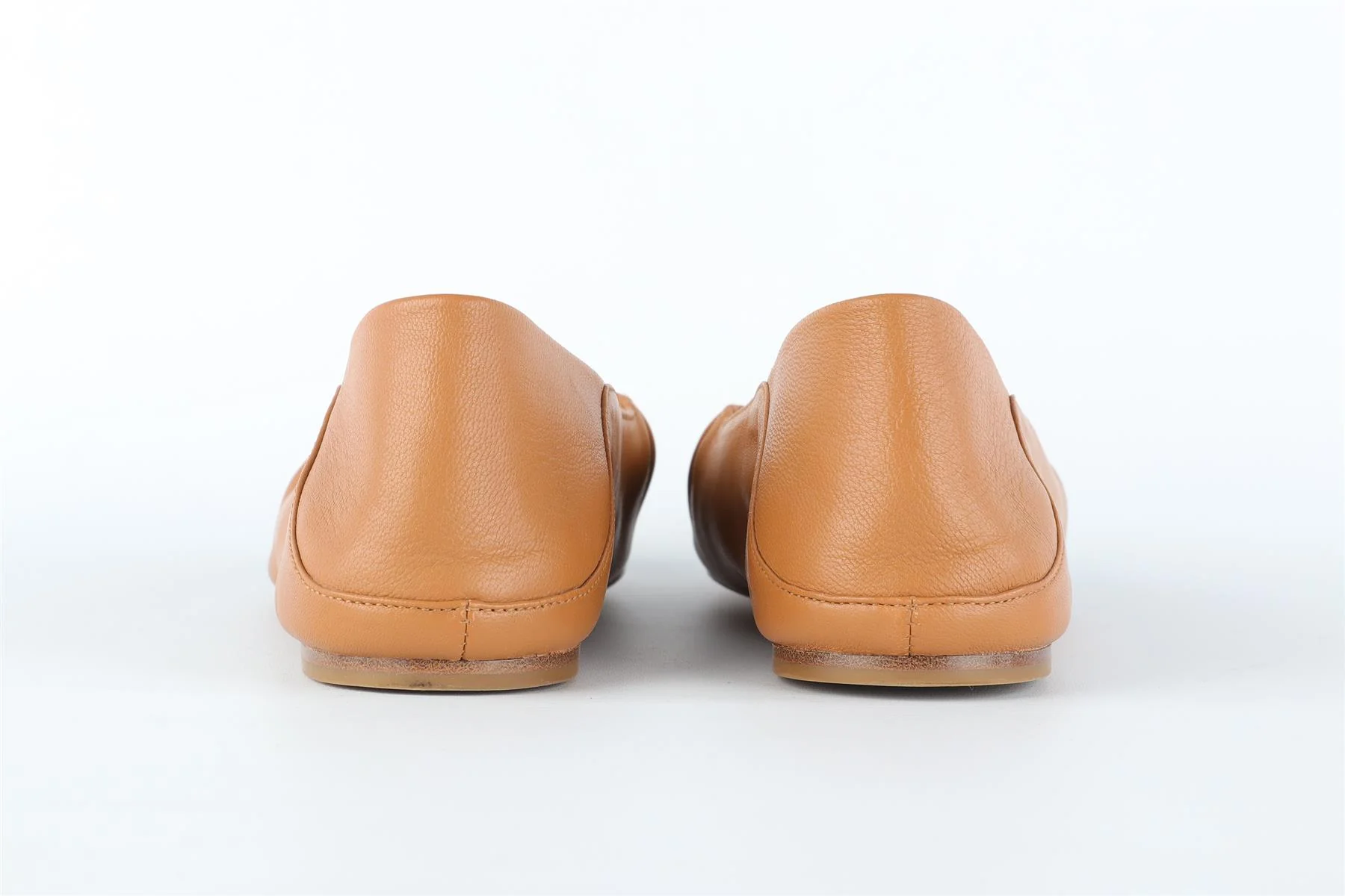 VINCE TAN LEATHER BALLET FLATS EU 38.5 UK 6.5 US 9.5 - Image 5