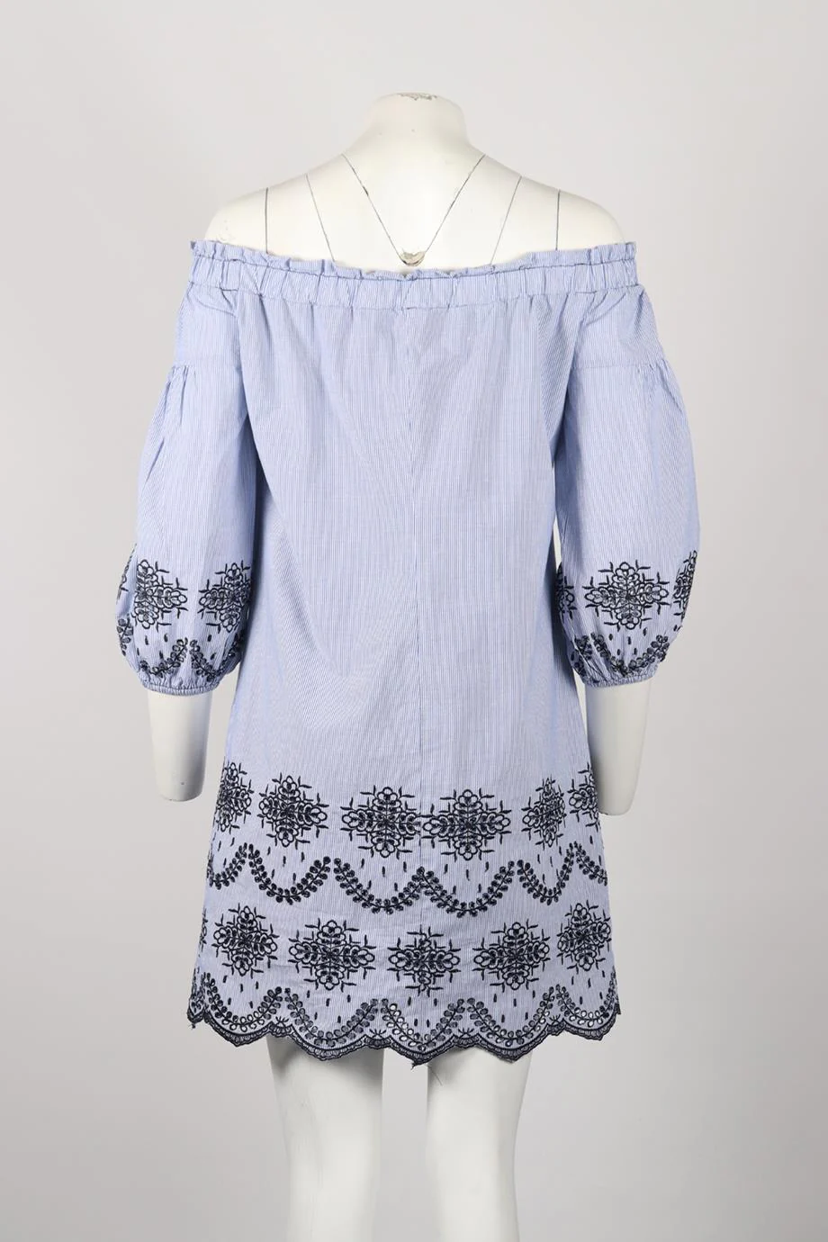 VINCENT CAMUTO OFF THE SHOULDER COTTON MINI DRESS UK 10 - Image 4
