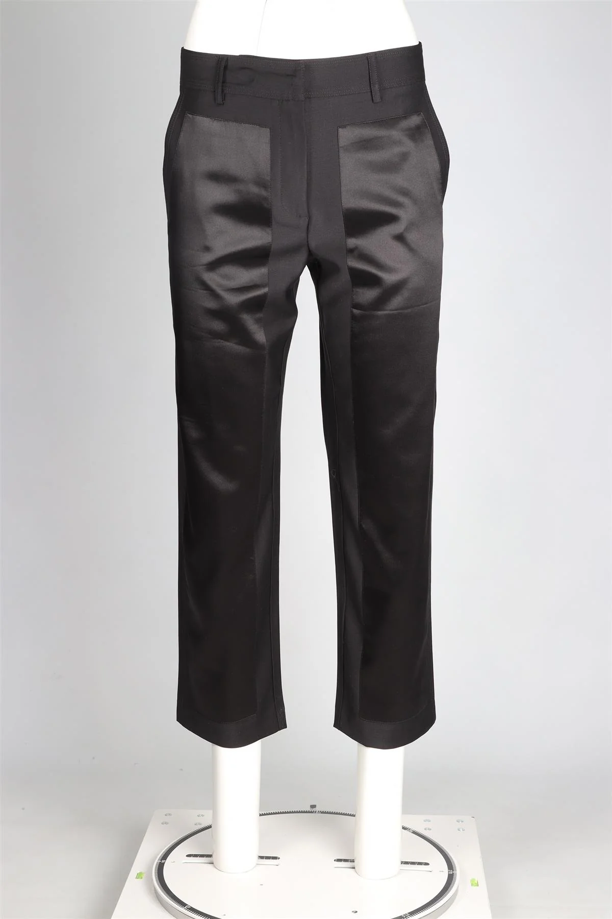 VIOLANTE NESSI BLACK WOOL STRAIGHT LEG PANTS IT 42 UK 10 - Image 2