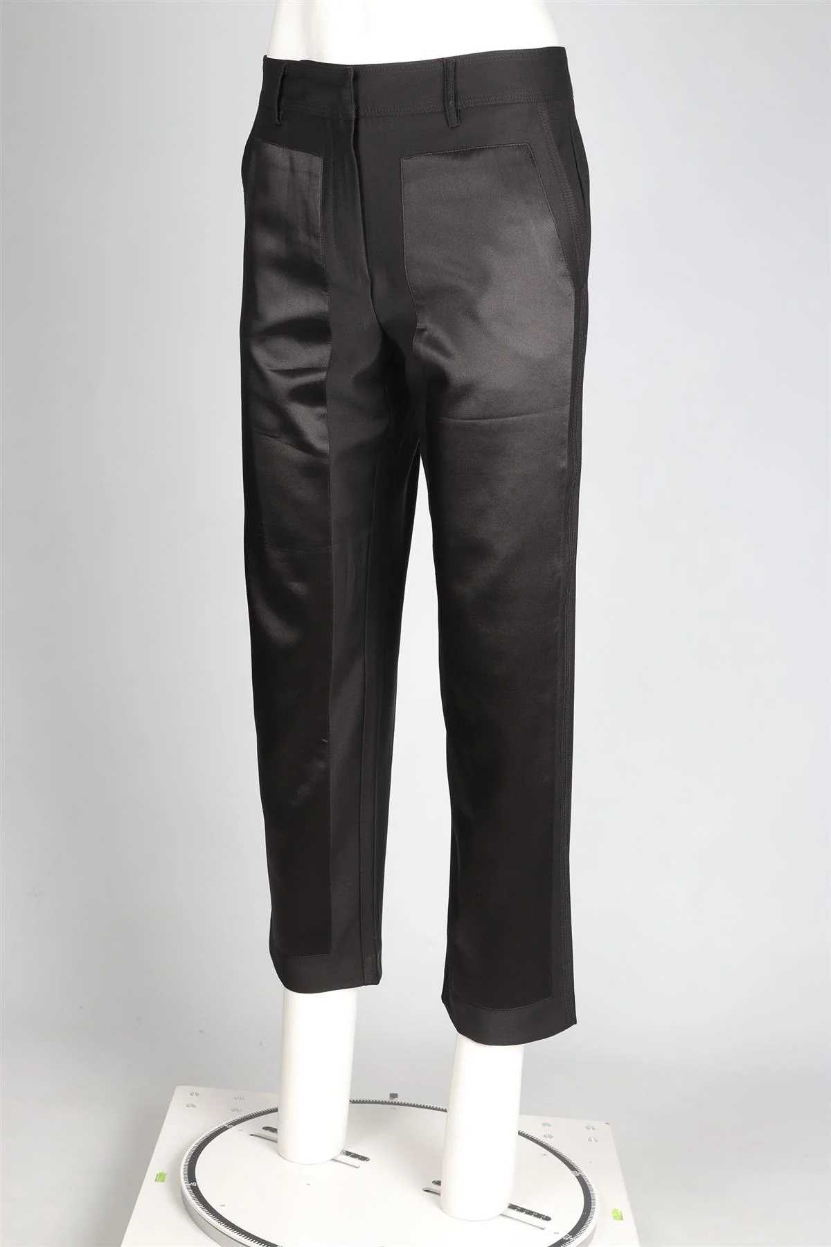 VIOLANTE NESSI BLACK WOOL STRAIGHT LEG PANTS IT 42 UK 10 - Image 3