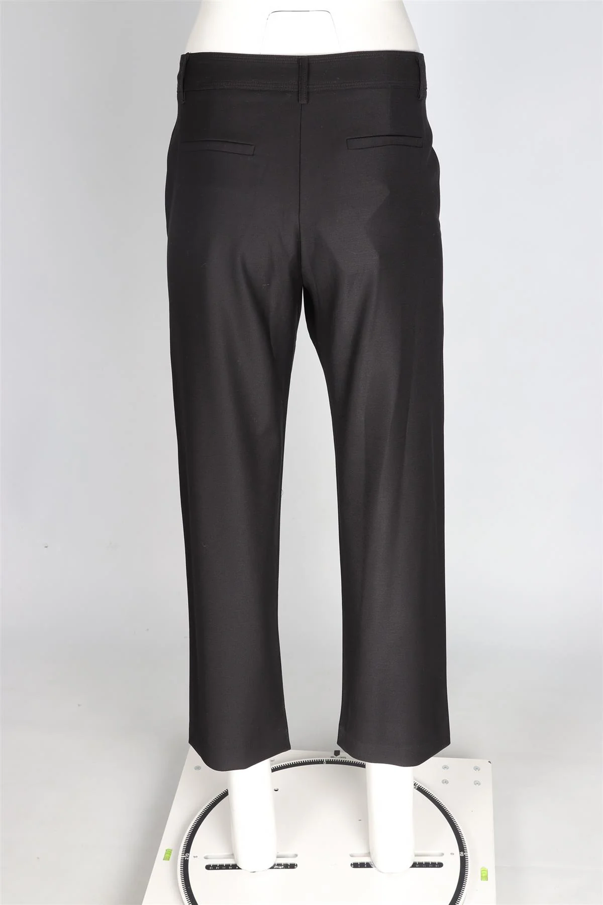 VIOLANTE NESSI BLACK WOOL STRAIGHT LEG PANTS IT 42 UK 10 - Image 4