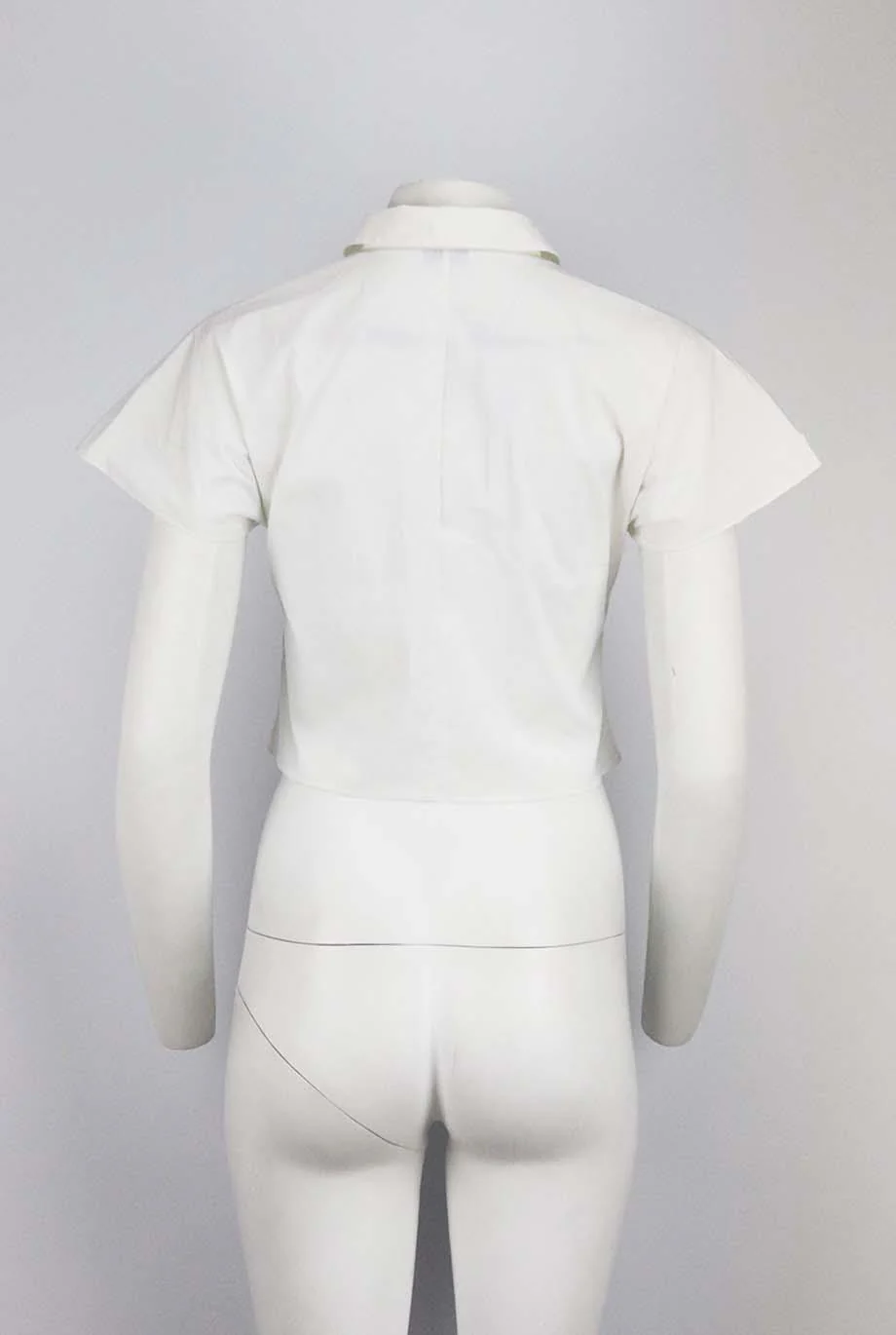 VIONNET CROPPED COTTON POPLIN SHIRT IT 38 UK 6 - Image 4