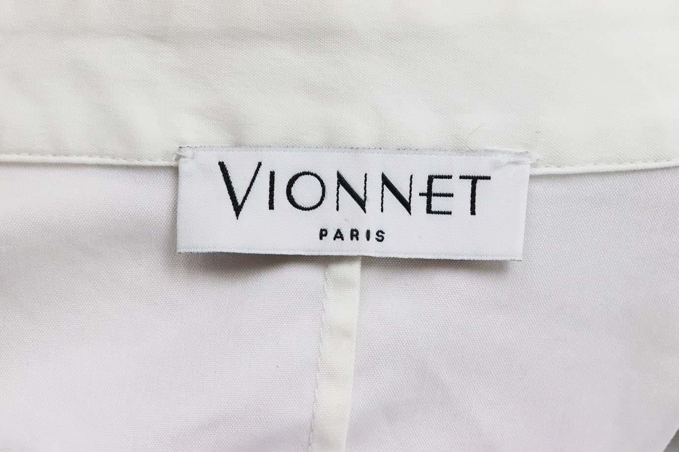 VIONNET CROPPED COTTON POPLIN SHIRT IT 38 UK 6 - Image 5
