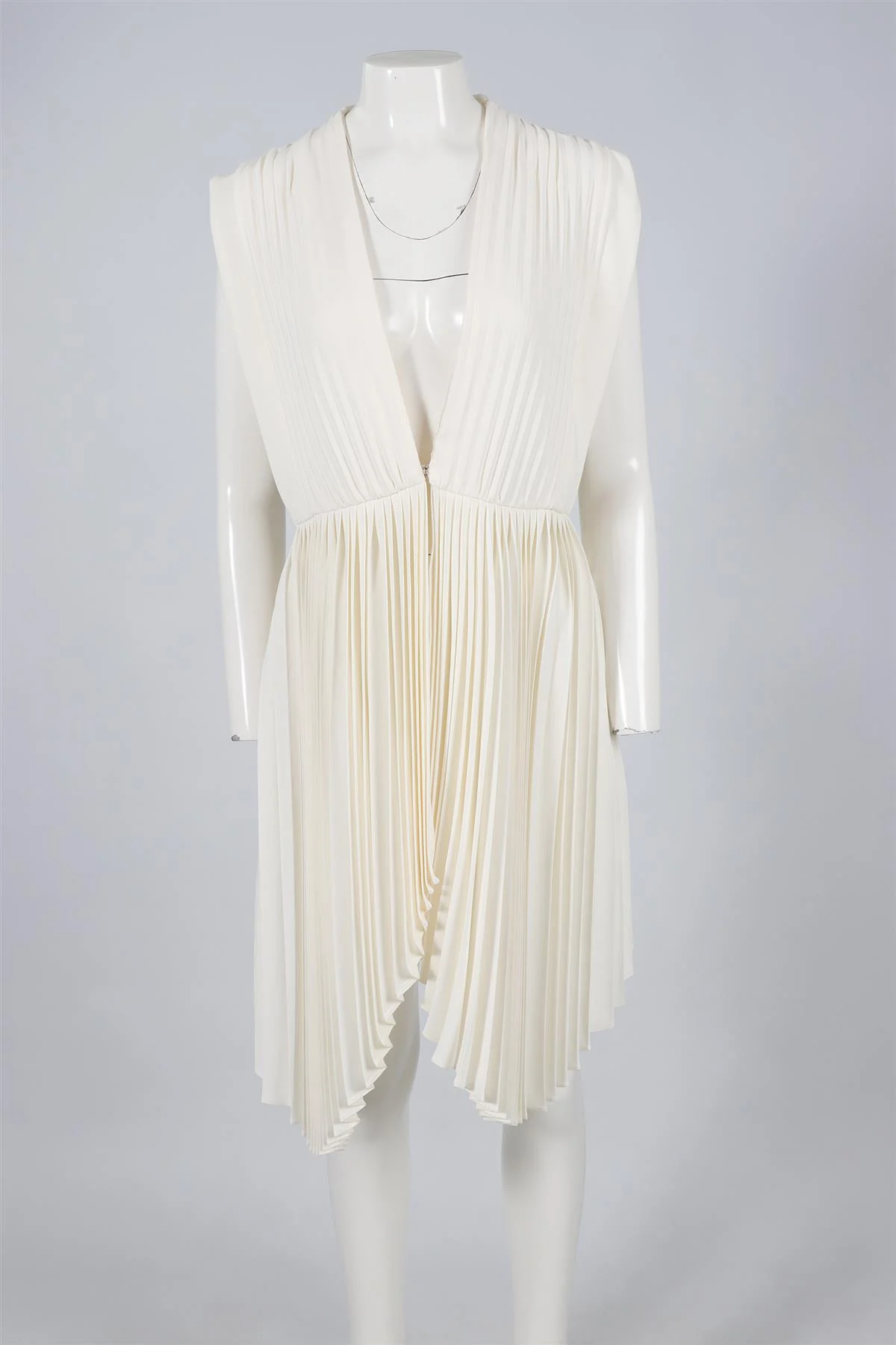 VIONNET WHITE CREPE GILET IT 42 UK 10 - Image 2
