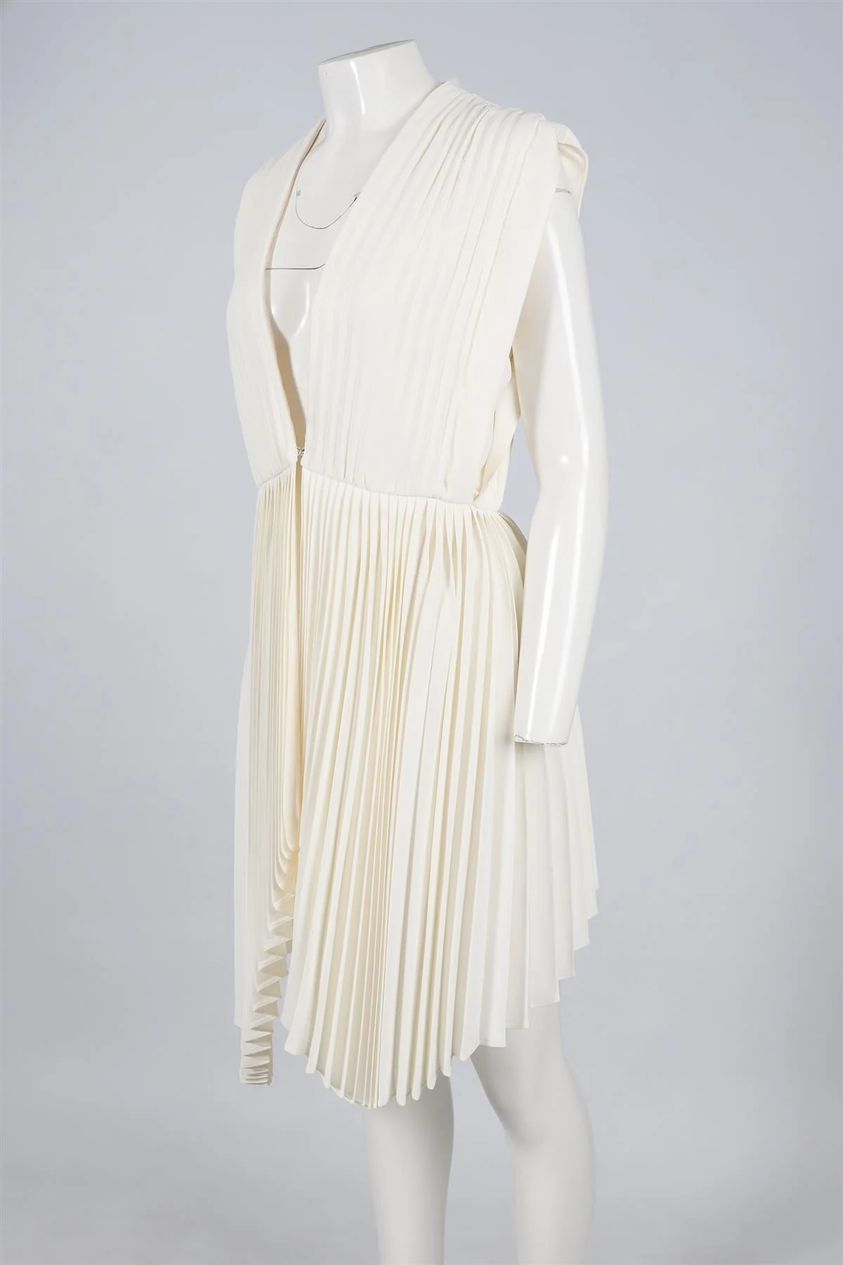 VIONNET WHITE CREPE GILET IT 42 UK 10 - Image 3