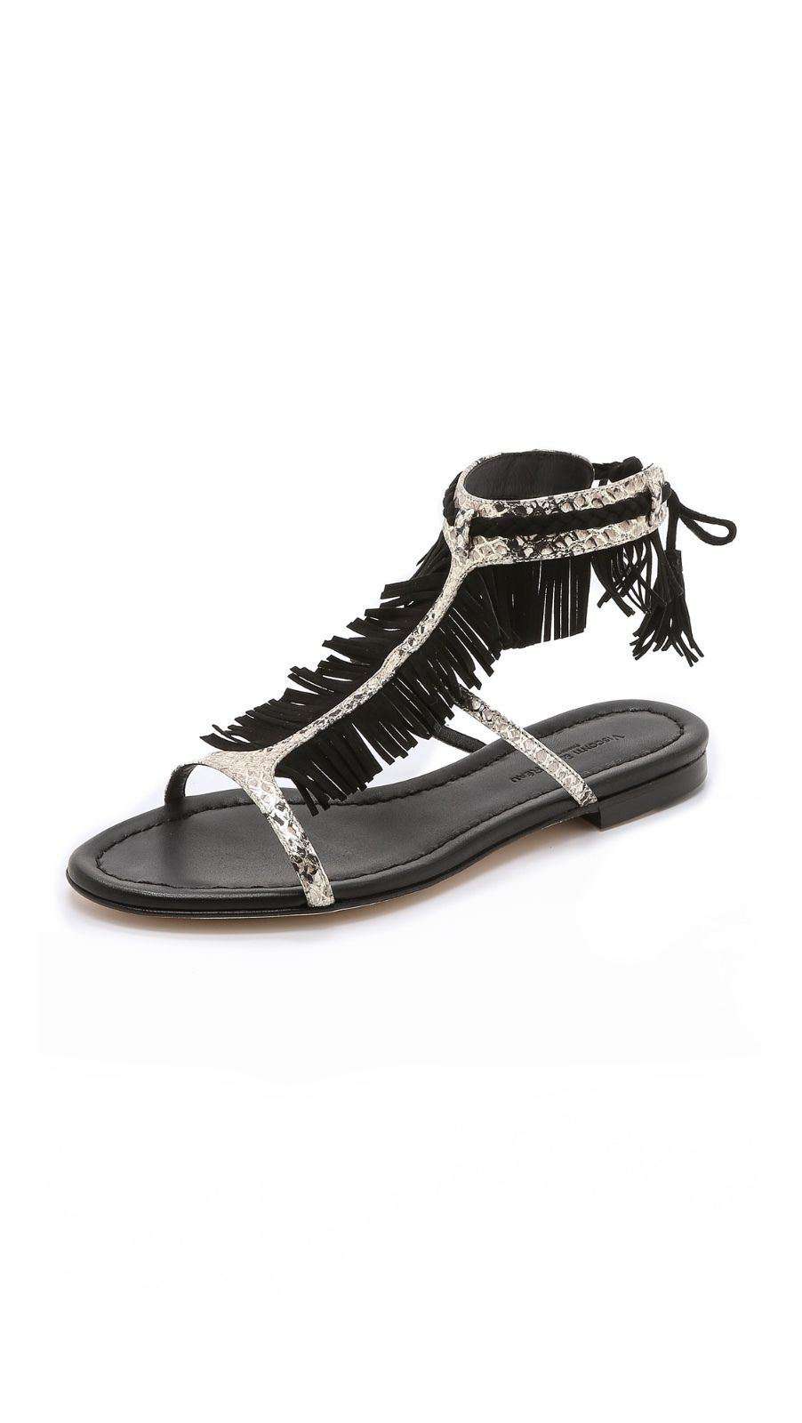 VISCONTI AND DU REAU LANAI FRINGE SANDALS EU 38 UK 5 - Image 10
