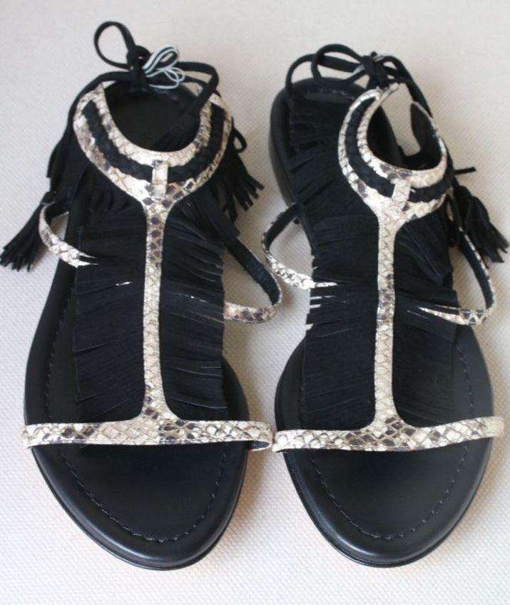 VISCONTI AND DU REAU LANAI FRINGE SANDALS EU 38 UK 5 - Image 3