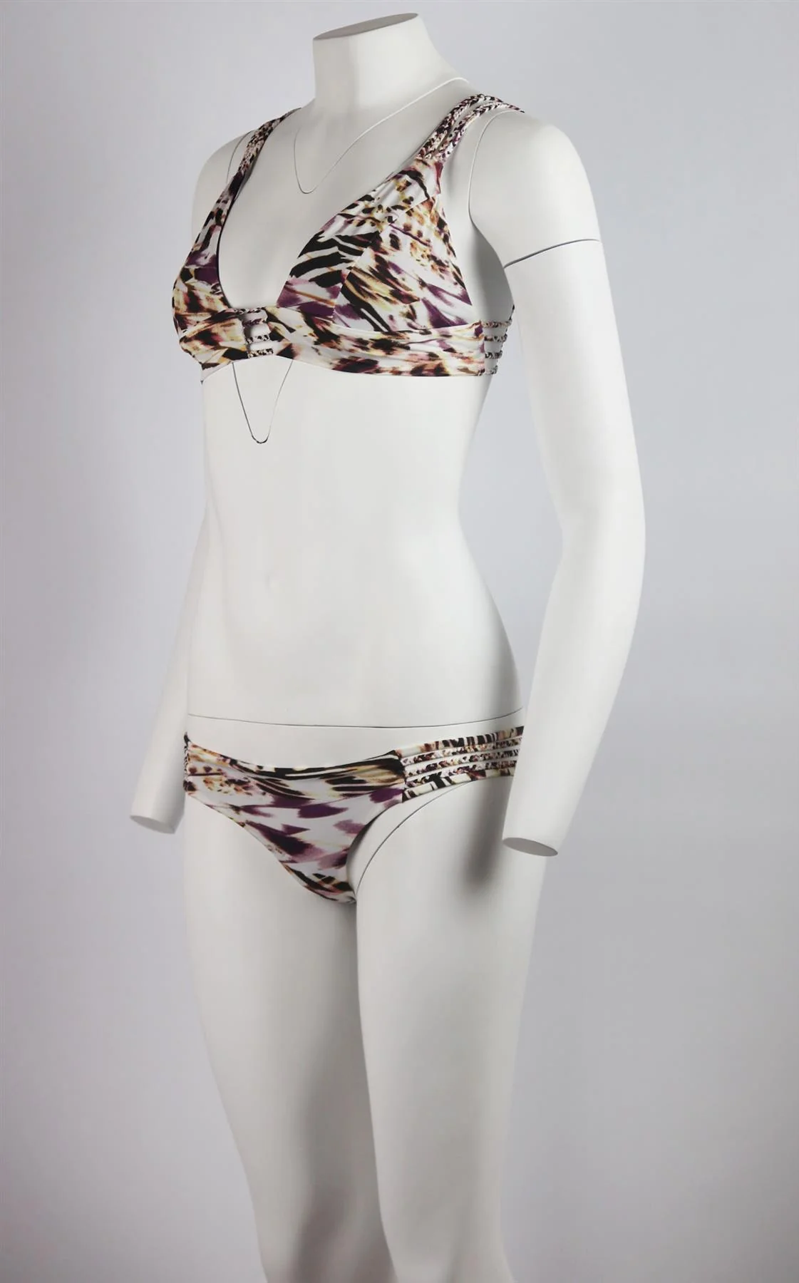 VITAMIN A CUTOUT PRINTED TRIANGLE BIKINI SMALL/MEDIUM - Image 3