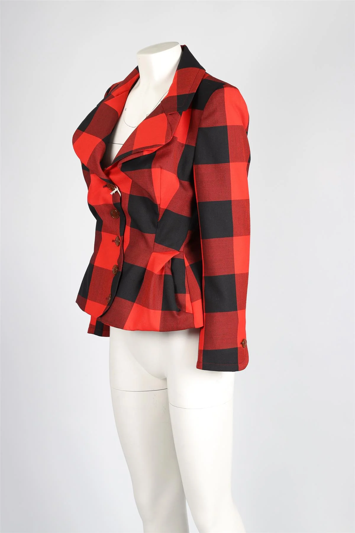 VIVENNE WESTWOOD RED WOOL BLAZER UK 12 - Image 3