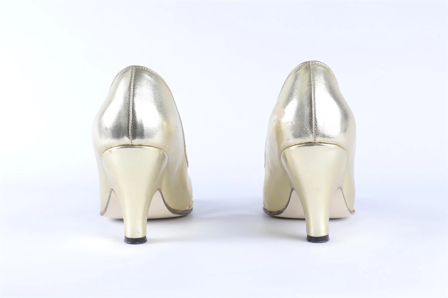 VIVIENNE WESTWOOD GOLD LEATHER PUMPS EU 38.5 UK 5.5 US 8.5 - Image 5