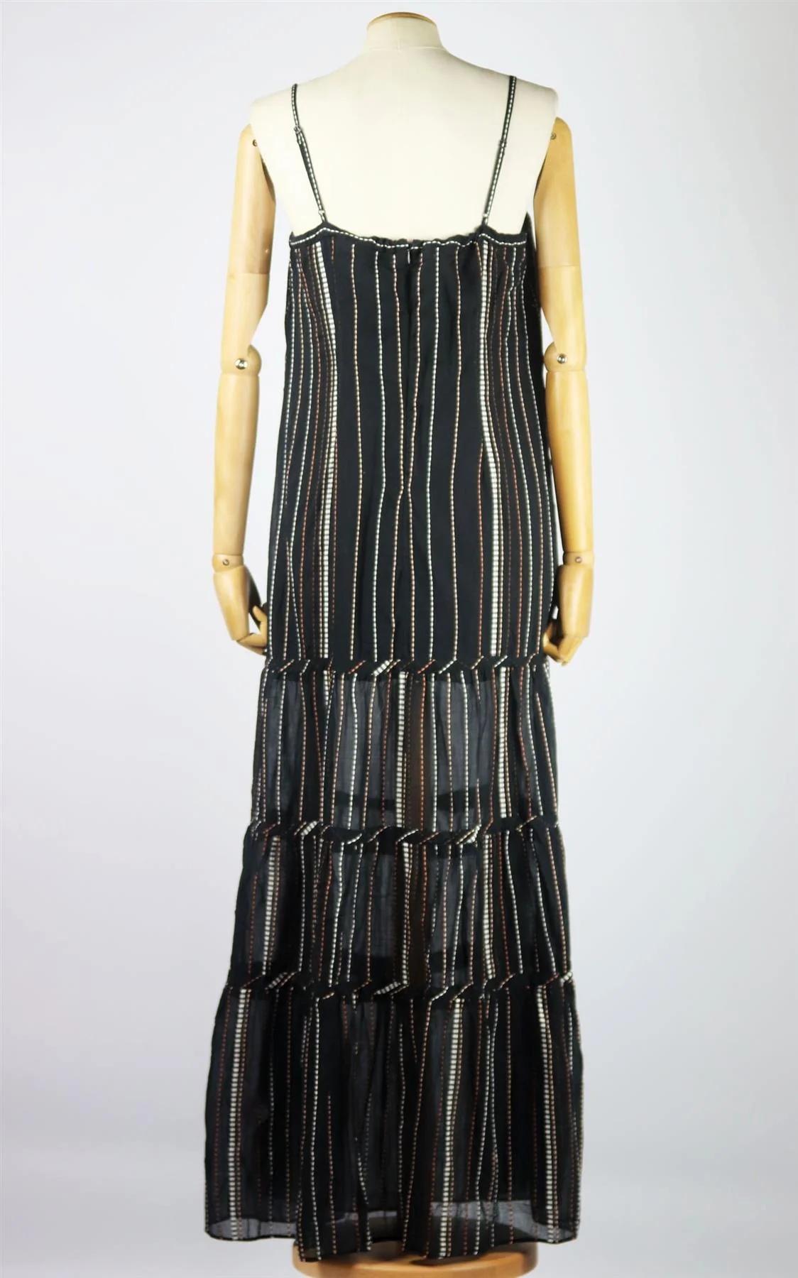 VIX FRAN TIERED EMBROIDERED COTTON VOILE MAXI DRESS LARGE - Image 4
