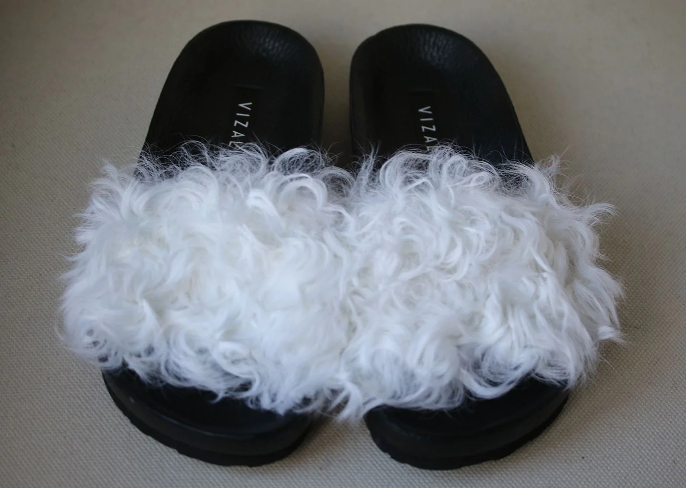 VIZALI SHEARLING FUR SLIDES EU 38 UK 5 US 8 - Image 3