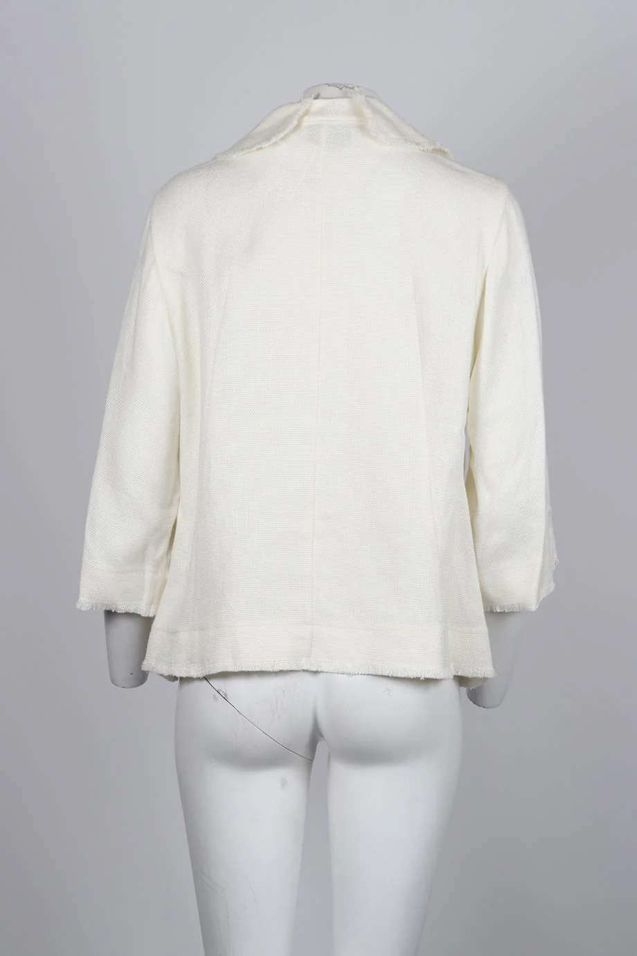 VOYAGE BY MARINA RINALDI LINEN AND COTTON BLEND JACKET UK 16 - Image 4