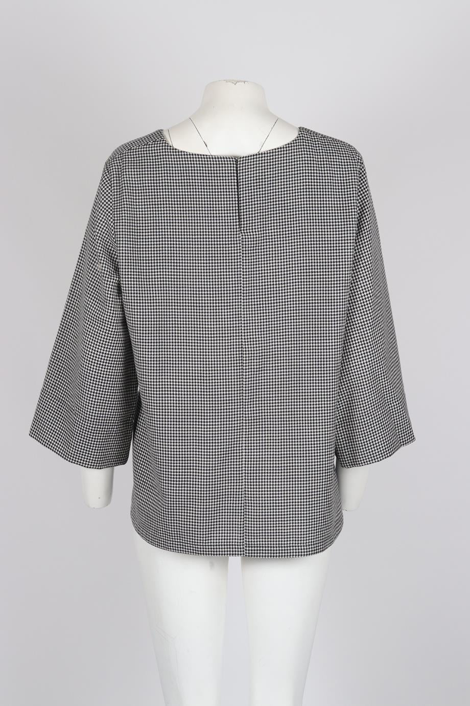 VOYAGE BY MARINA RINALDI PRINTED WOOL TOP US 14 UK 18 - Image 4
