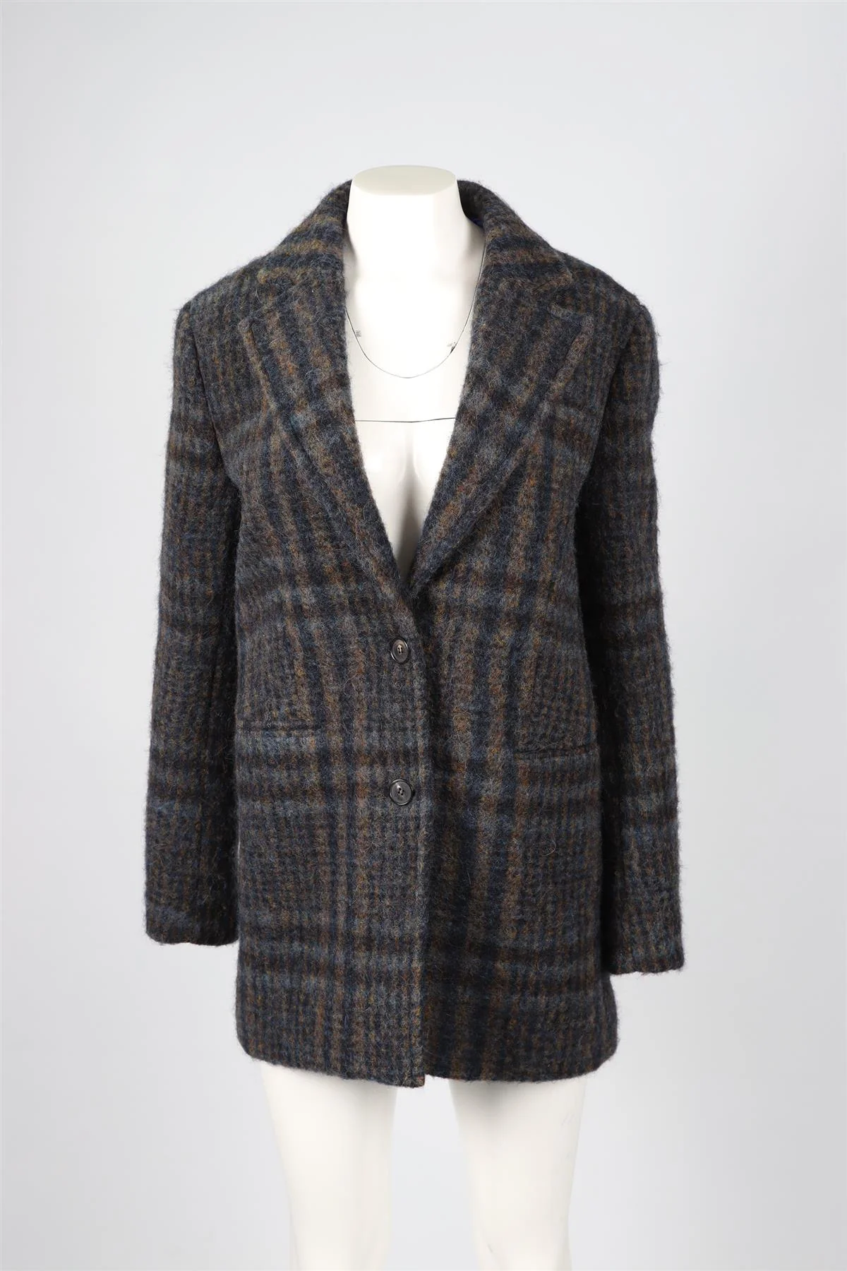 VVB VICTORIA BECKHAM NAVY WOOL BLEND COAT UK 4 - Image 2