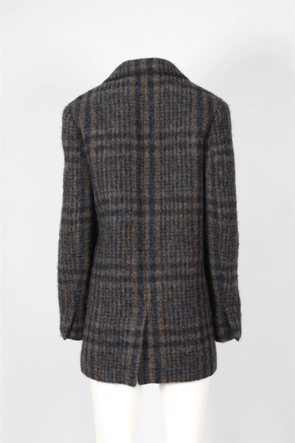 VVB VICTORIA BECKHAM NAVY WOOL BLEND COAT UK 4 - Image 4