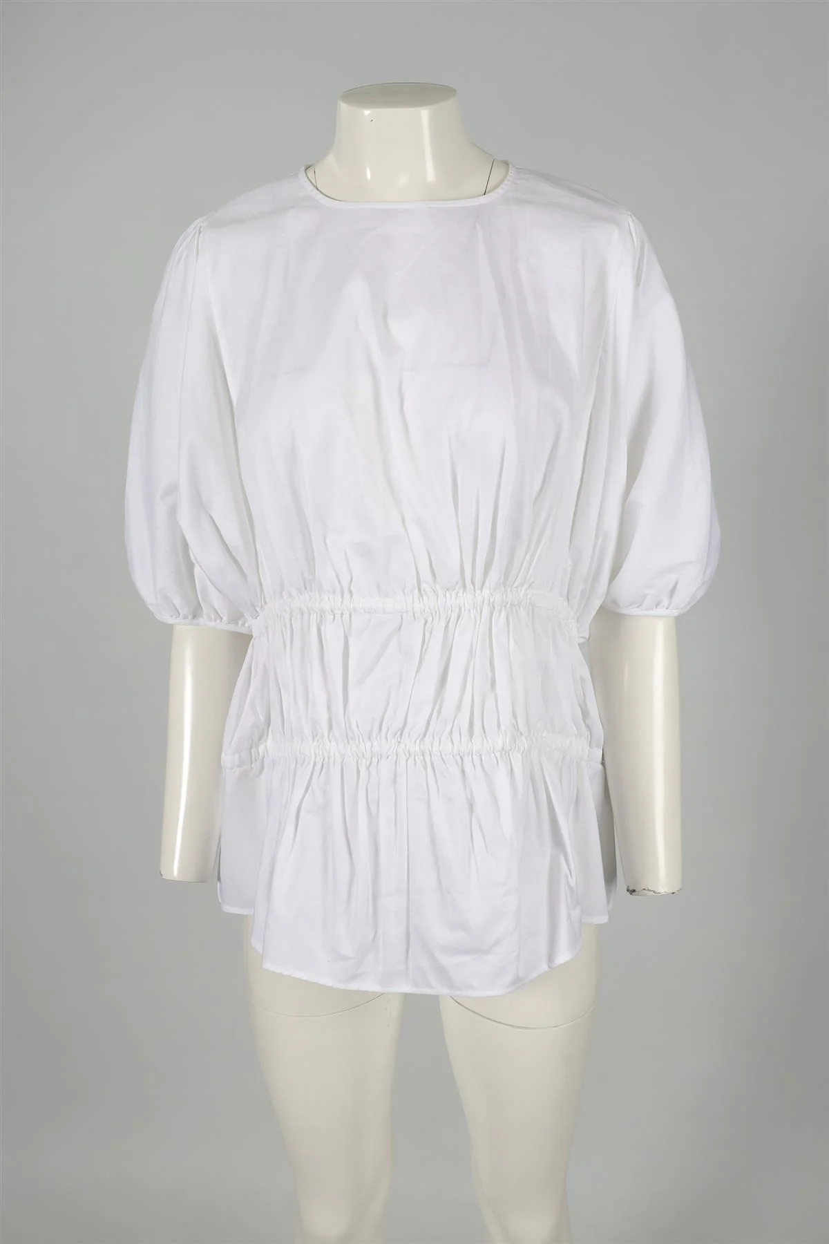 VVB VICTORIA BECKHAM WHITE COTTON TOP UK 14 - Image 2