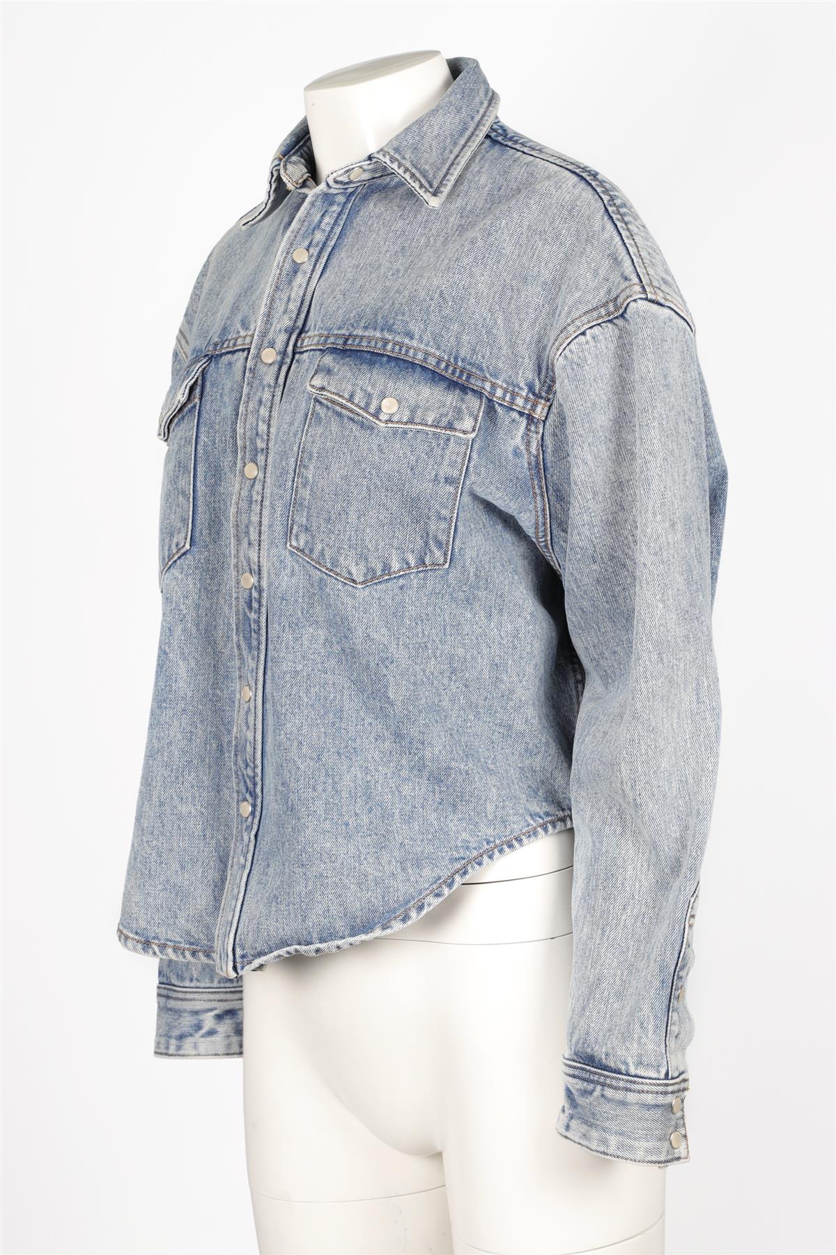 WARDROBE NYC BLUE DENIM SHIRT XSMALL - Image 4