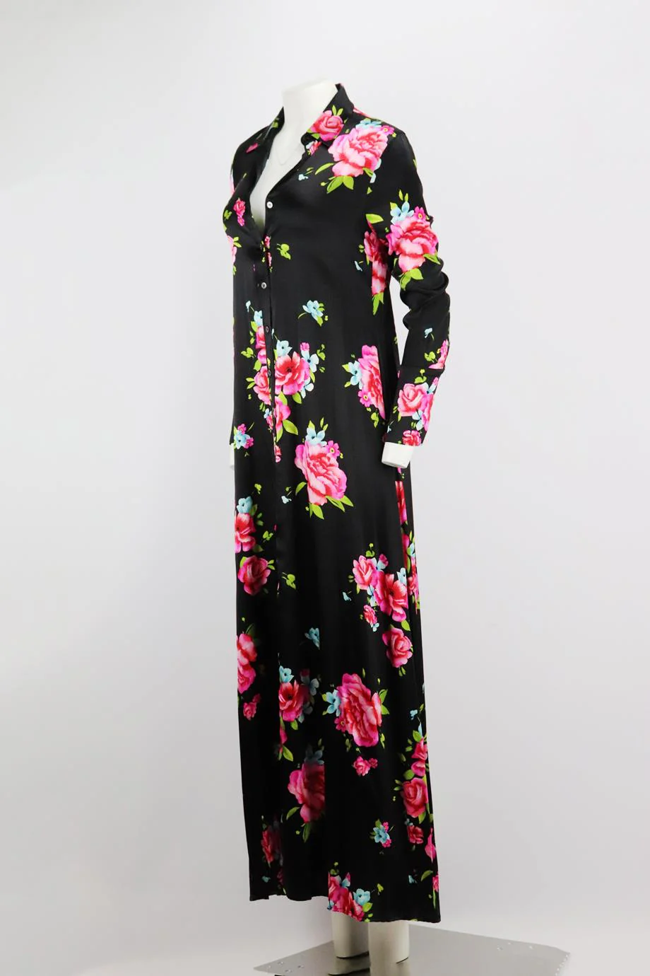 WE ARE LEONE FLORAL PRINT SATIN MAXI DRESS SMALL - Image 3
