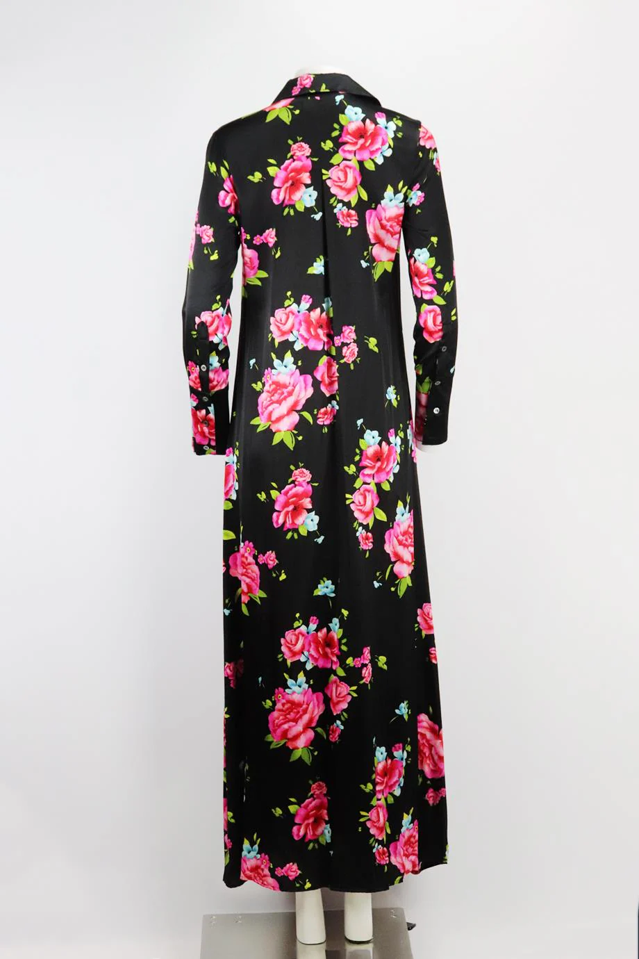 WE ARE LEONE FLORAL PRINT SATIN MAXI DRESS SMALL - Image 4