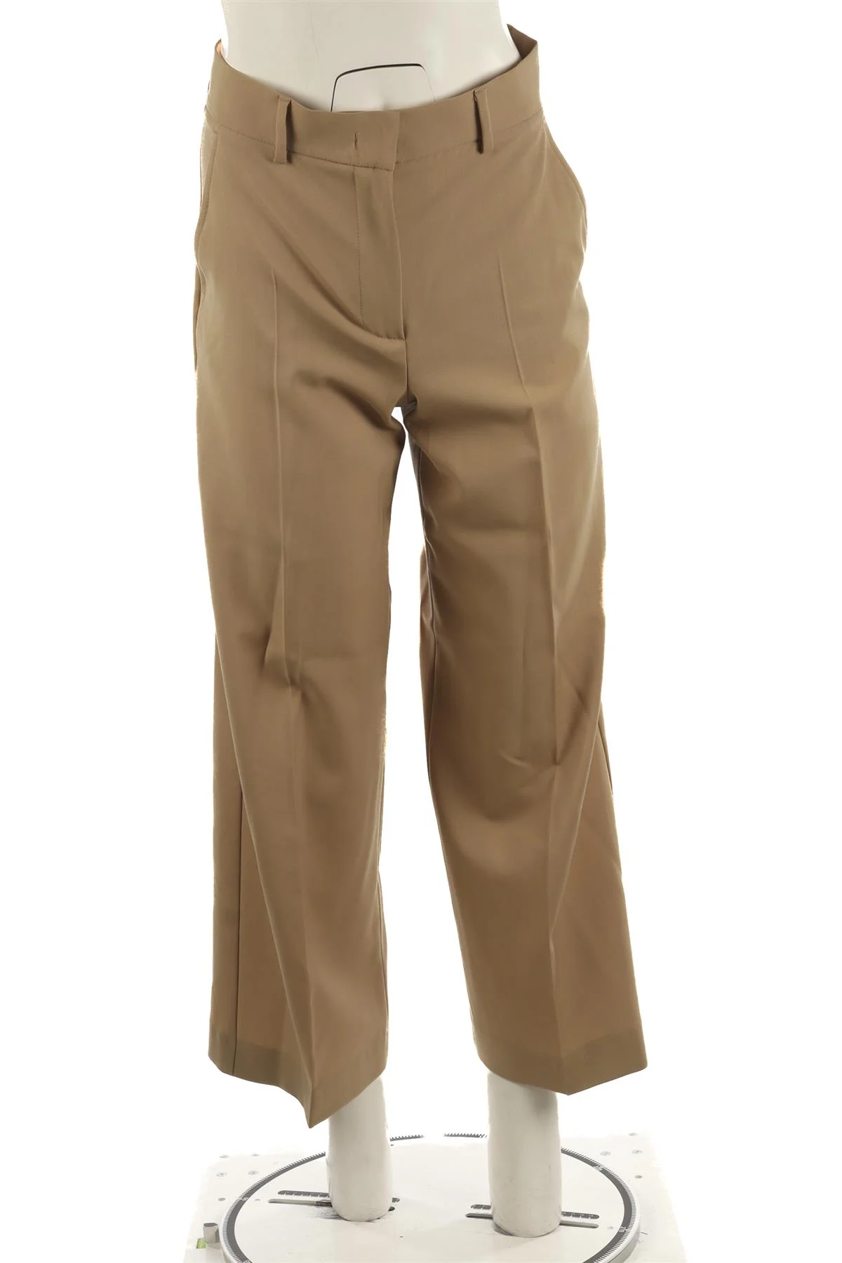 WEEKEND MAX MARA BEIGE WOOL WIDE LEG PANTS IT 38 UK 6 - Image 2