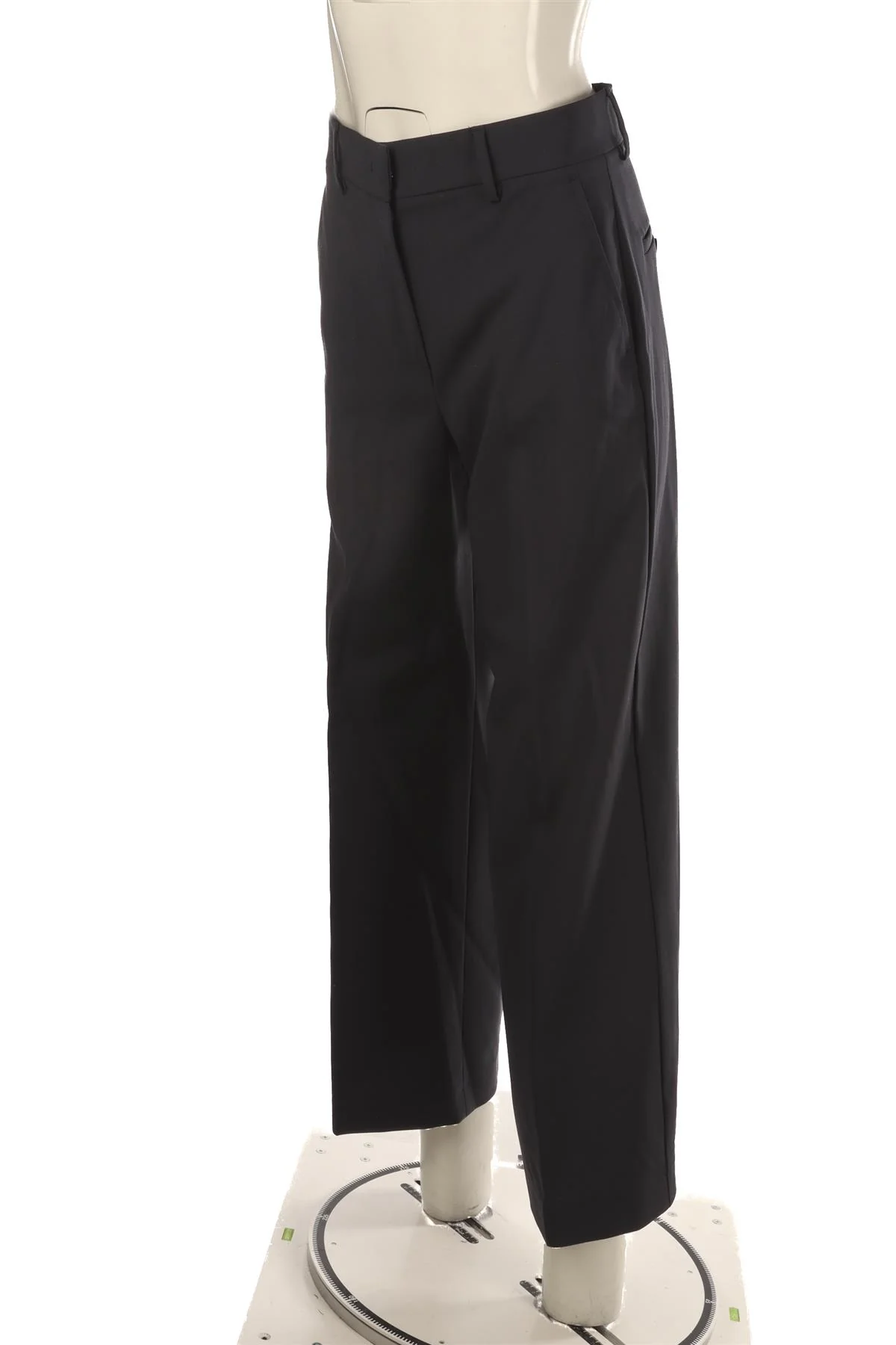 WEEKEND MAX MARA NAVY WOOL WIDE LEG PANTS IT 38 UK 6 - Image 3