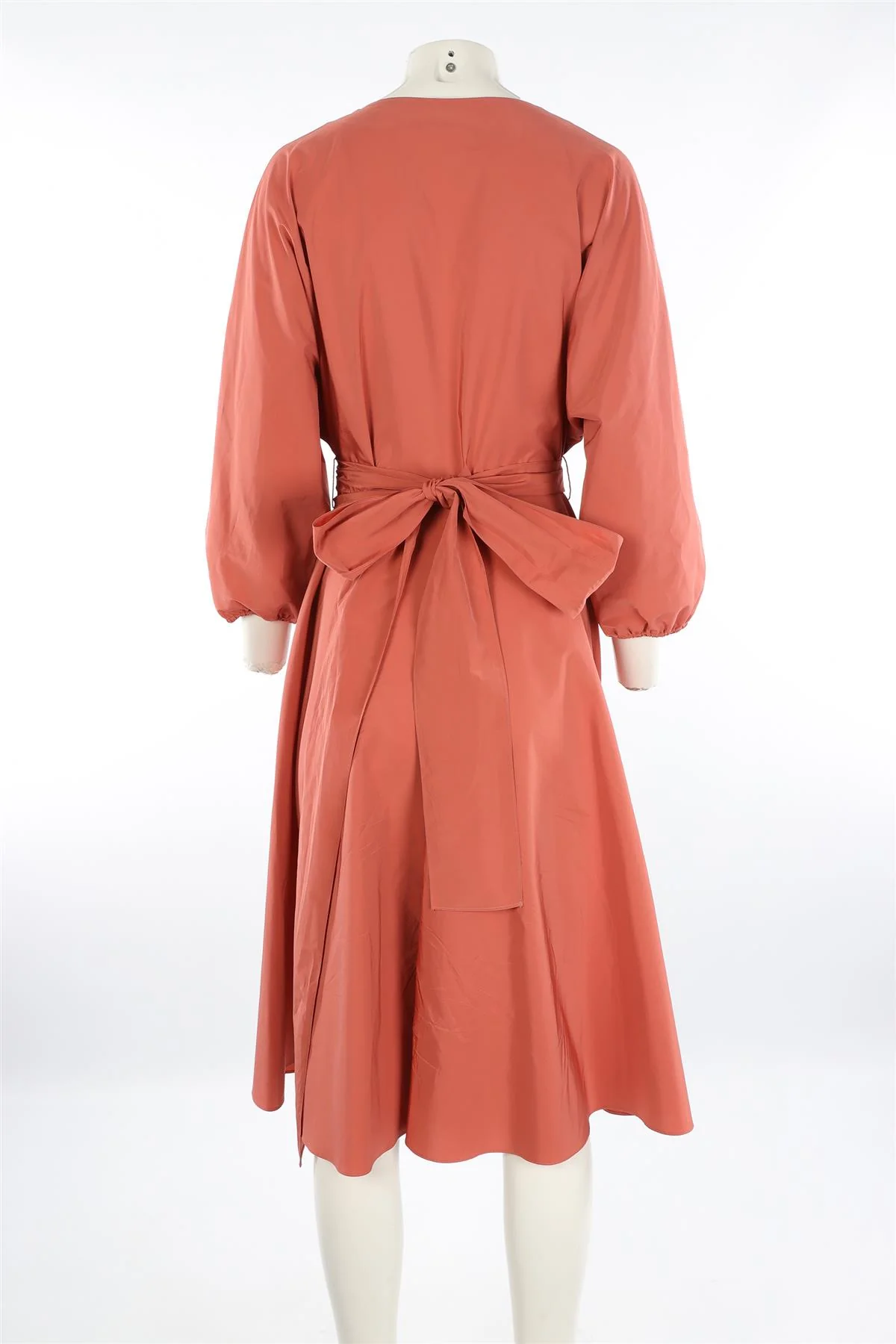WEEKEND MAXMARA CORAL SATIN MAXI DRESS MEDIUM - Image 4