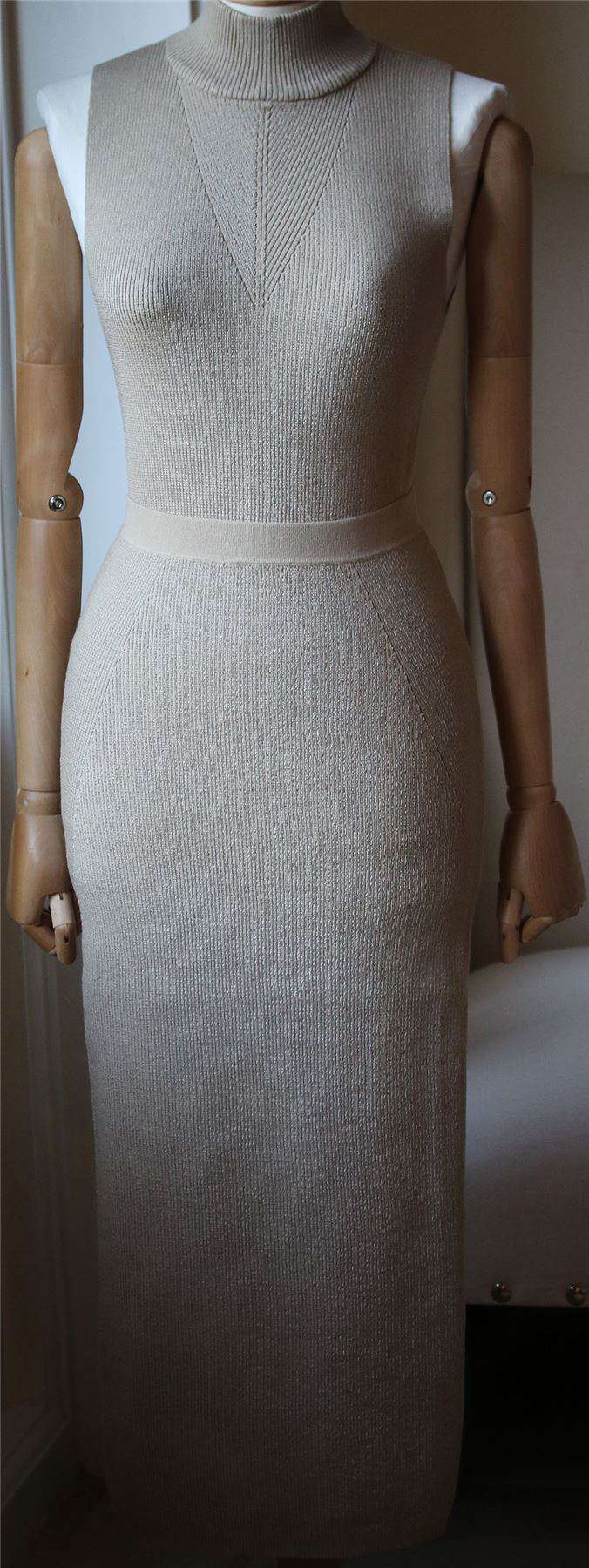 WES GORDON RIBBED KNIT MIDI SKIRT XSMALL - Image 3