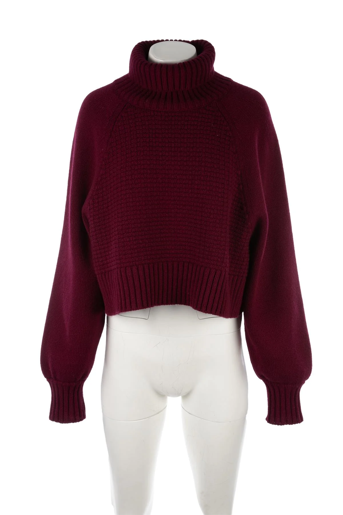 WIGGY KIT BURGUNDY WOOL SWEATER SMALL - Image 2
