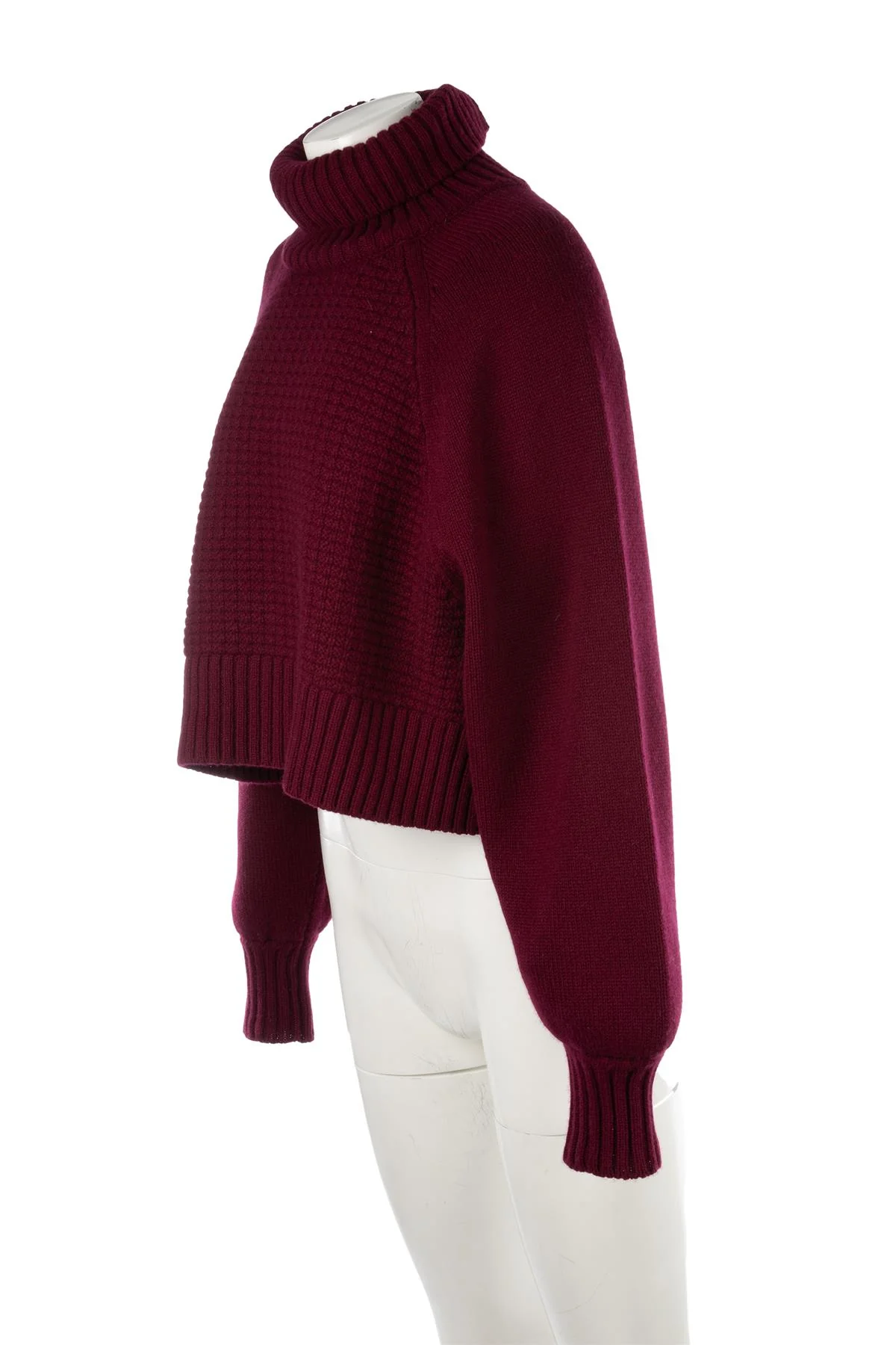 WIGGY KIT BURGUNDY WOOL SWEATER SMALL - Image 3