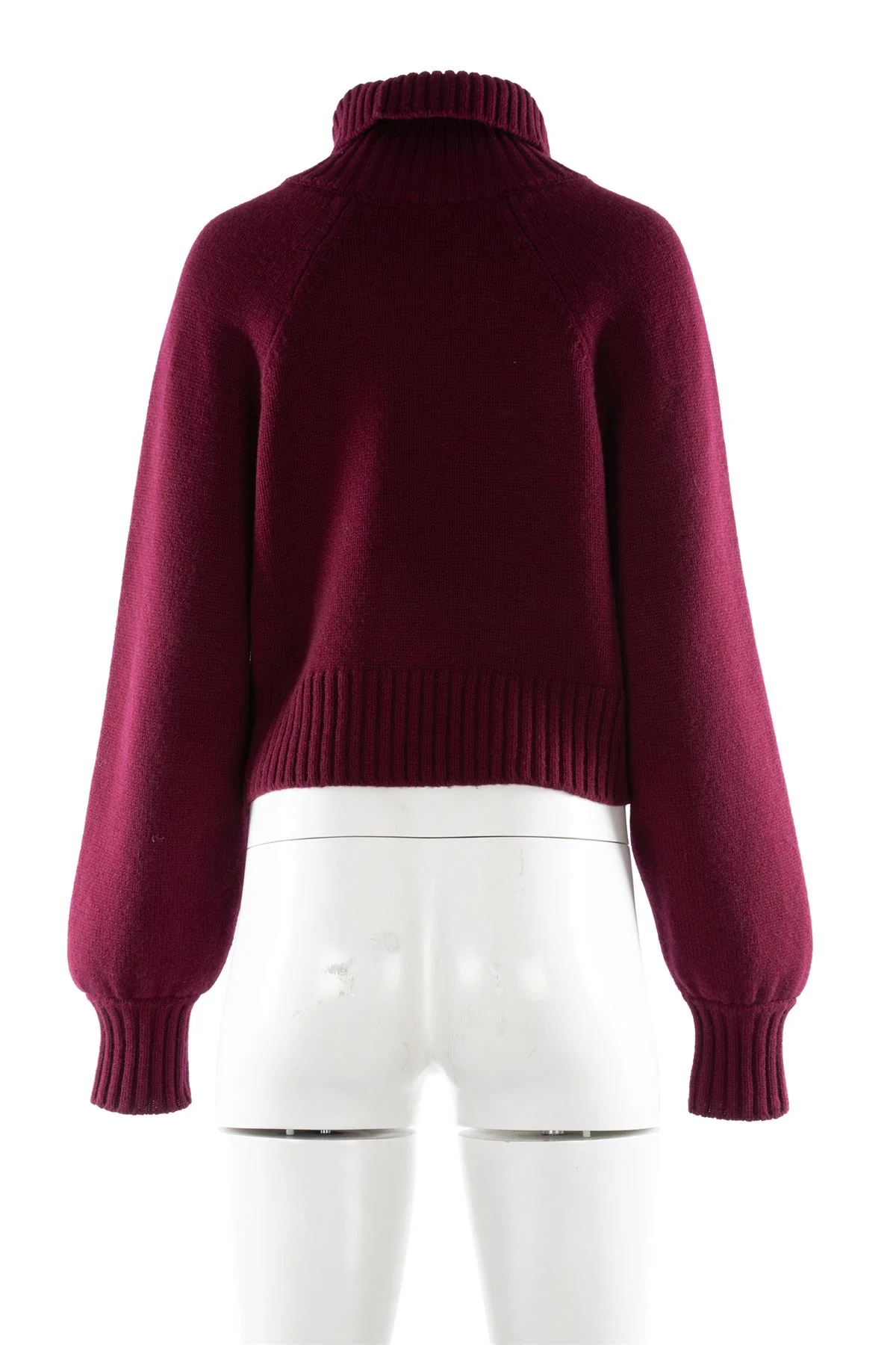 WIGGY KIT BURGUNDY WOOL SWEATER SMALL - Image 4
