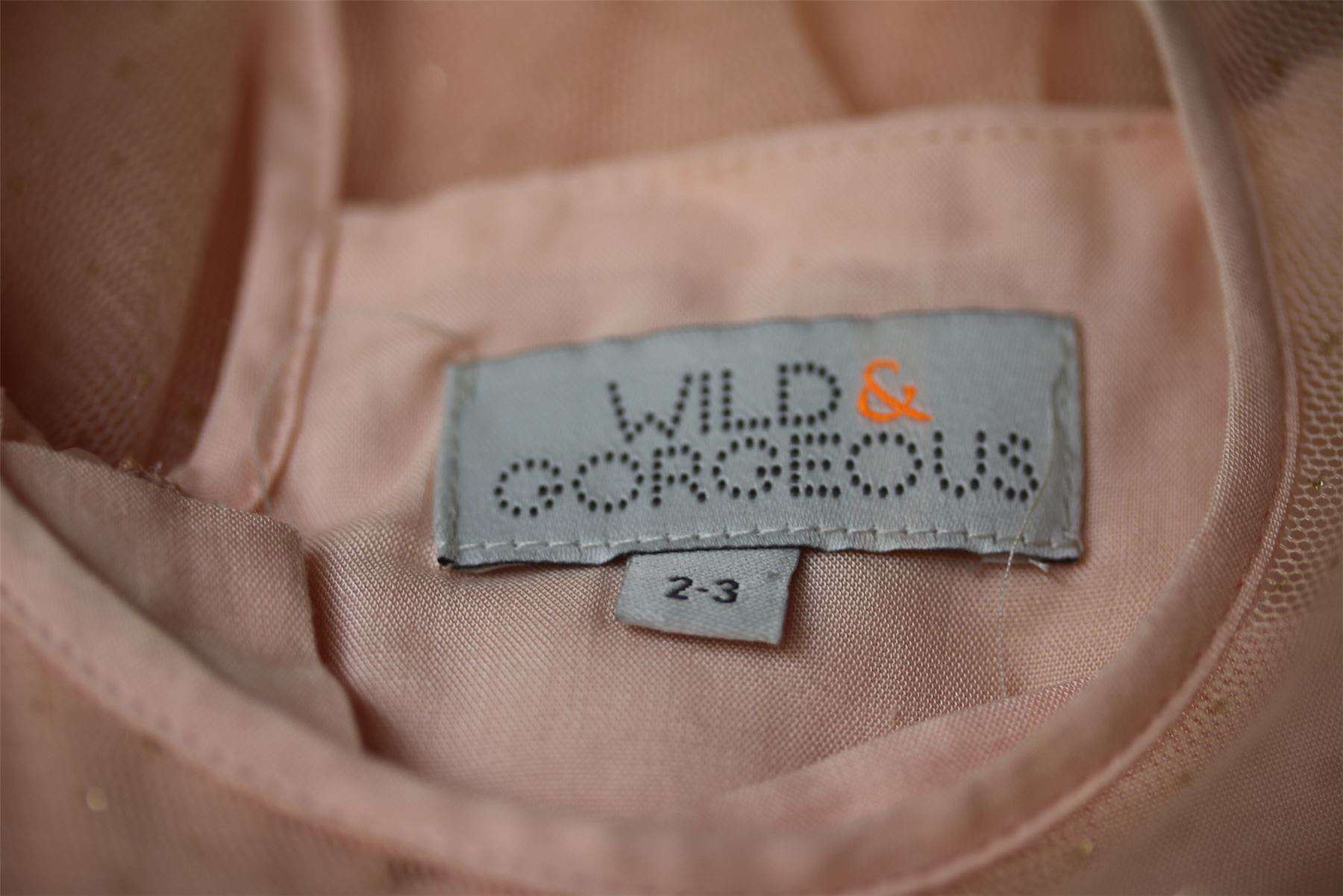WILD & GORGEOUS GIRLS PEACH PINK TULLE DRESS 2-3 DRESS - Image 3