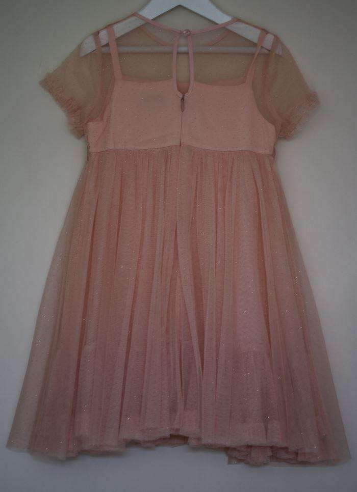 WILD & GORGEOUS GIRLS PEACH PINK TULLE DRESS 4-5 YEARS - Image 2