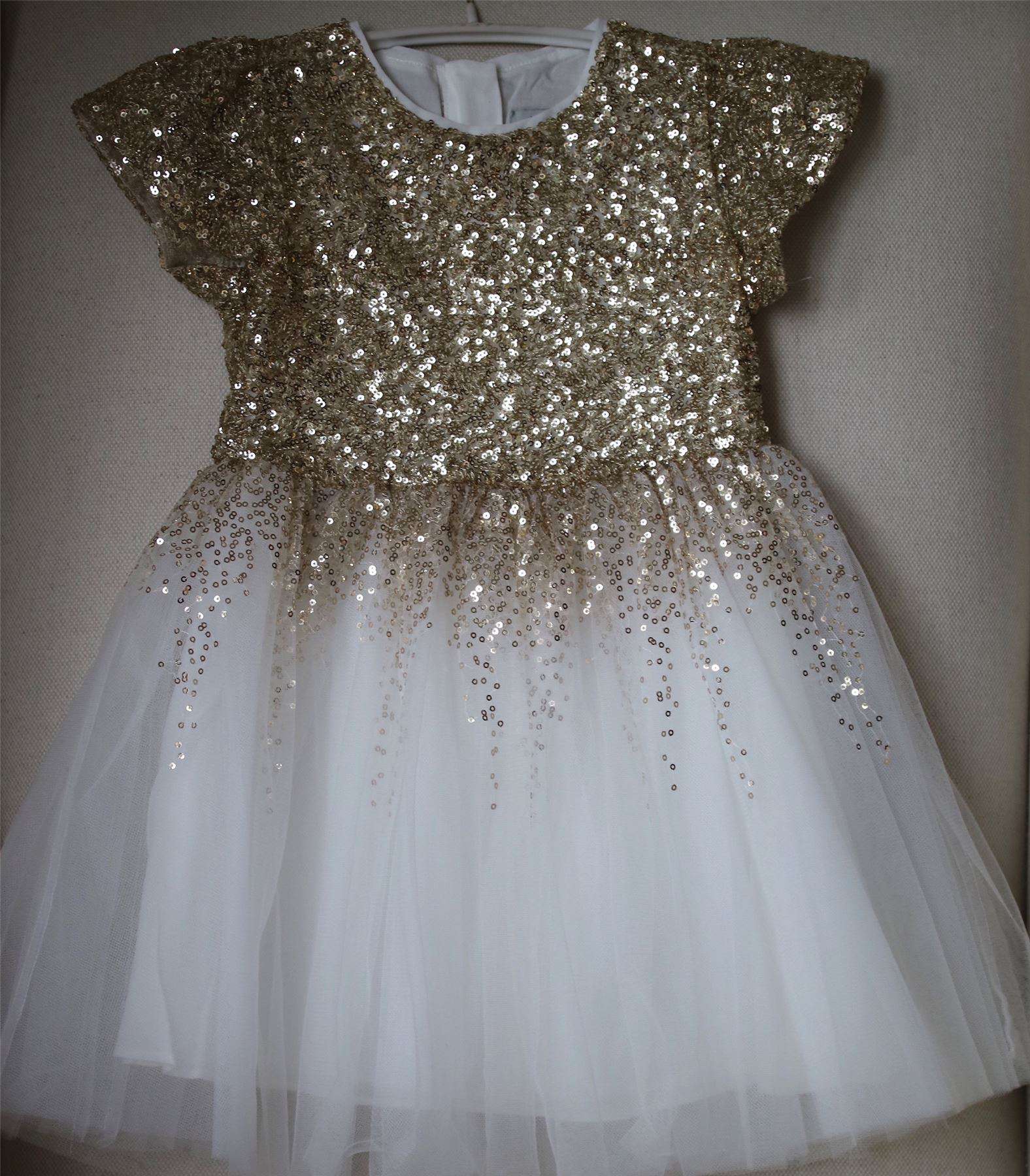 WILD & GORGEOUS GOLD SEQUIN DEGAS MOON DRESS 3 DRESS - Image 3