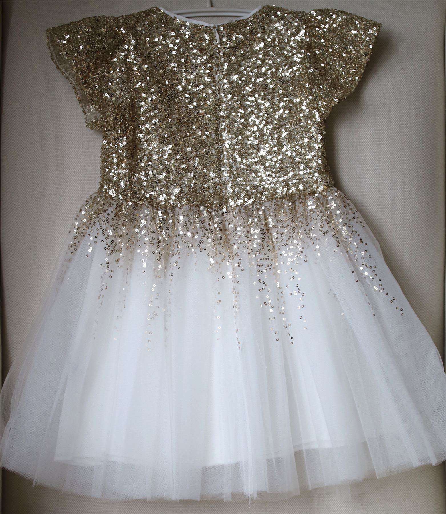 WILD & GORGEOUS GOLD SEQUIN DEGAS MOON DRESS 3 DRESS - Image 4