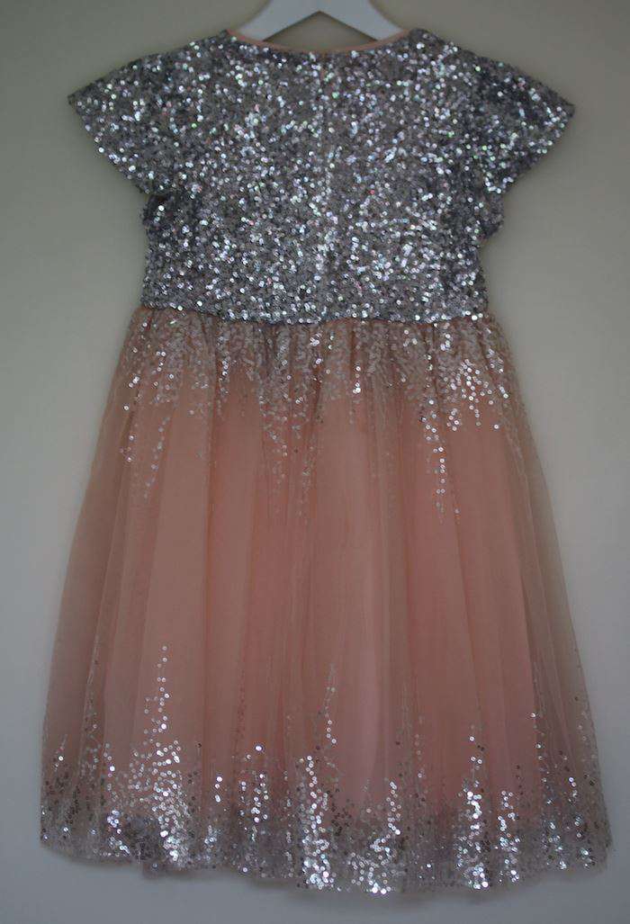 WILD & GORGEOUS SILVER SEQUIN DEGAS MOON DRESS 6-7 YEARS - Image 3
