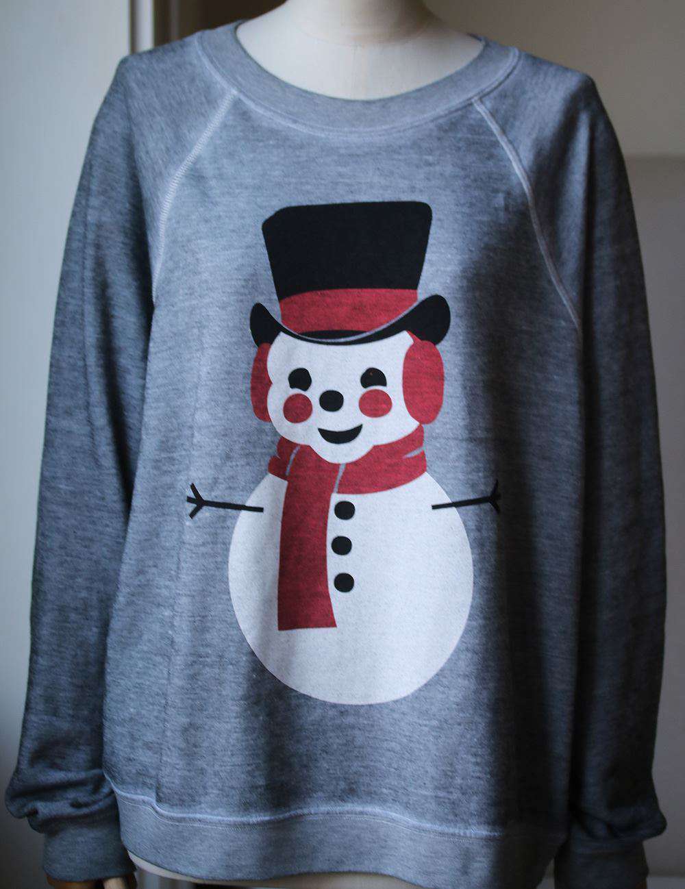 WILDFOX COUTURE FROSTY SNOWMAN JERSEY SWEATER MEDIUM - Image 2