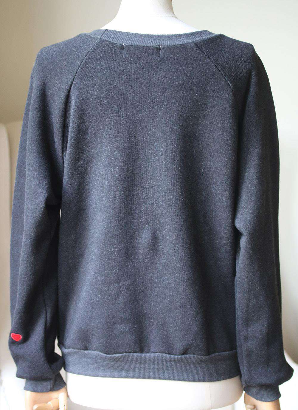 WILDFOX SCATTERED HEARTS COTTONS SWEATSHIRT LARGE - Image 4