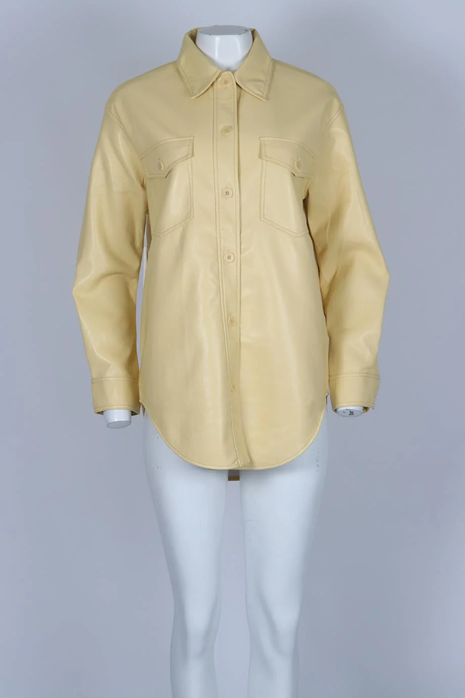 WILFRED FAUX LEATHER SHIRT SMALL - Image 2