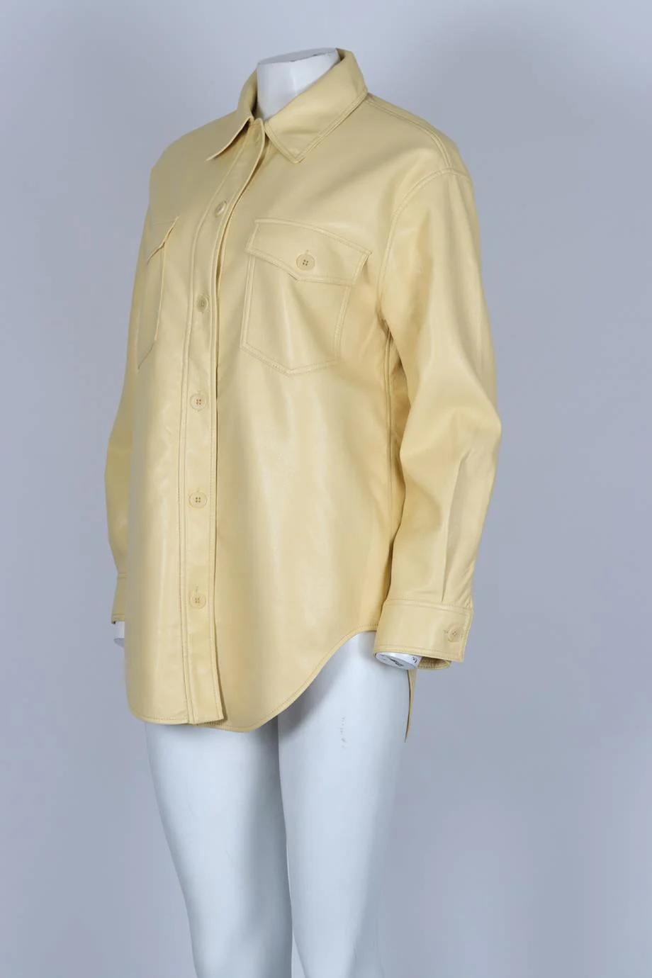 WILFRED FAUX LEATHER SHIRT SMALL - Image 3