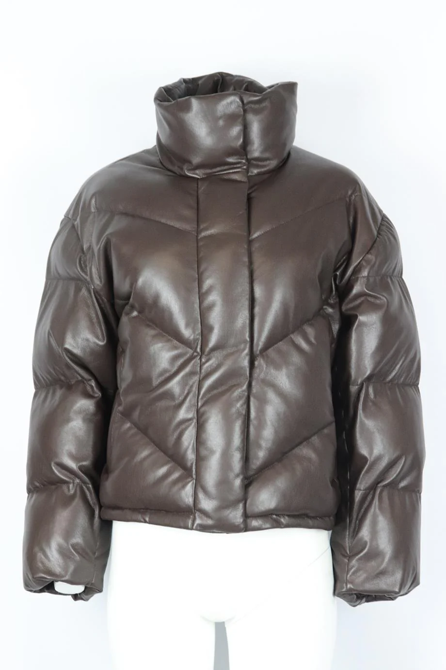 WILFRED QUILTED PADDED FAUX LEATHER JACKET XSMALL - Image 2