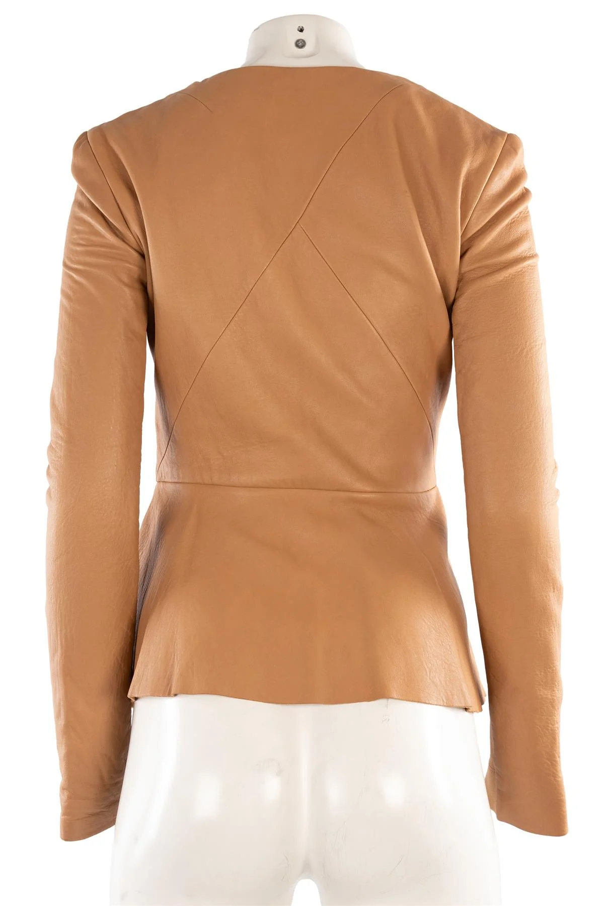 WILLOW TAN LEATHER JACKET UK 8 - Image 4
