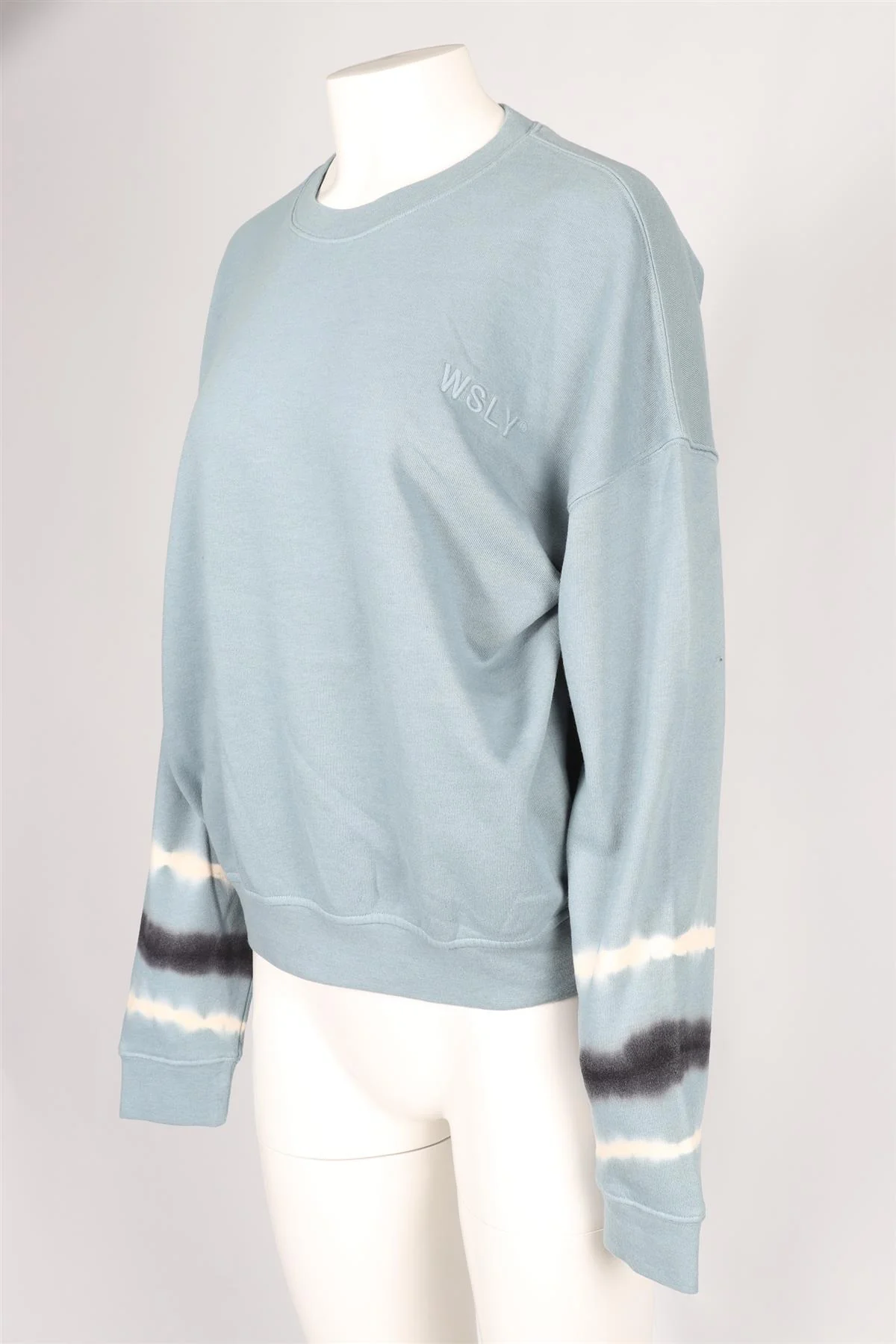 WSLY BLUE COTTON BLEND SWEATSHIRT SMALL - Image 3
