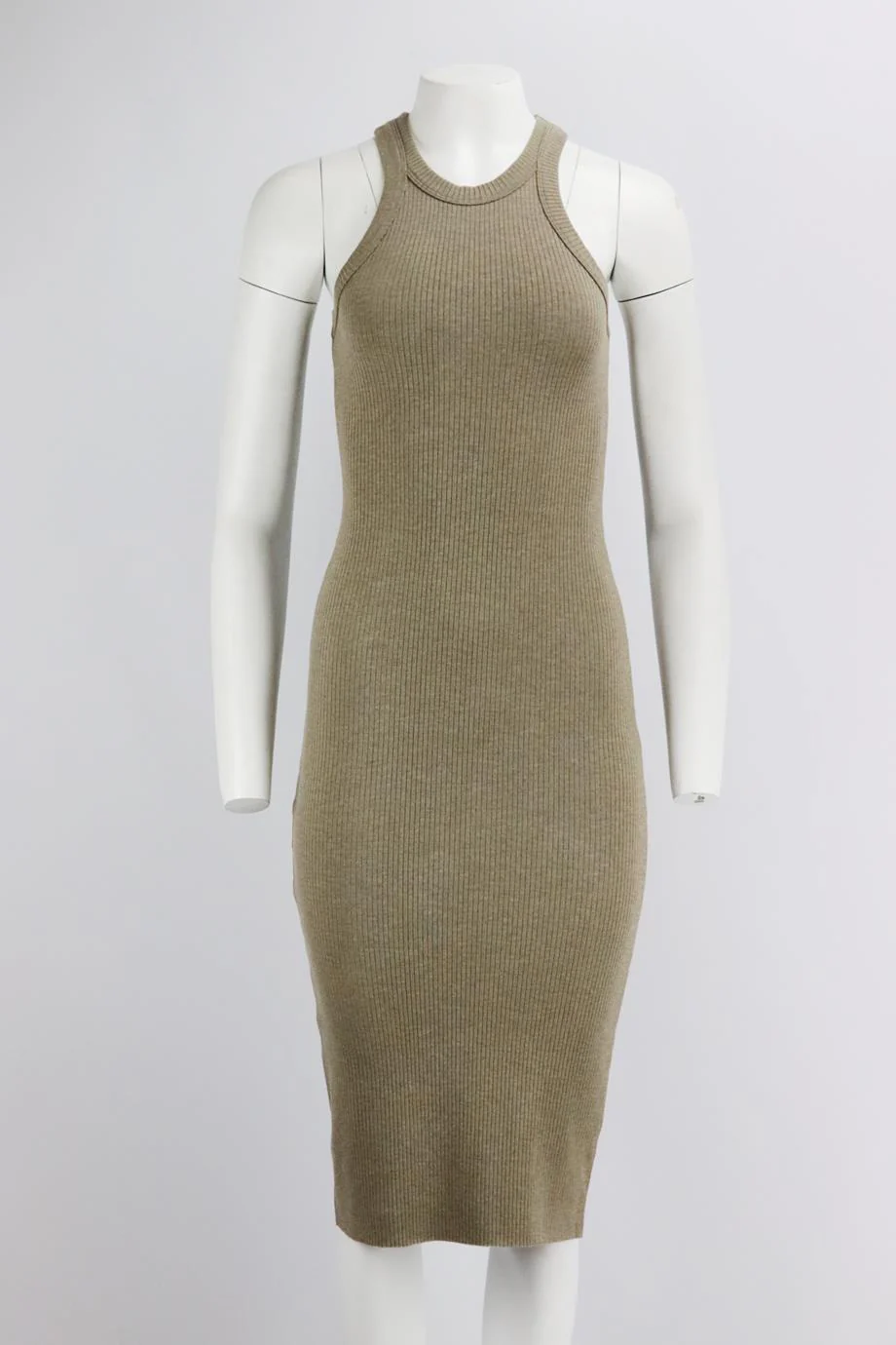 WSLY RIBBED STRETCH JERSEY MIDI DRESS SMALL - Image 2