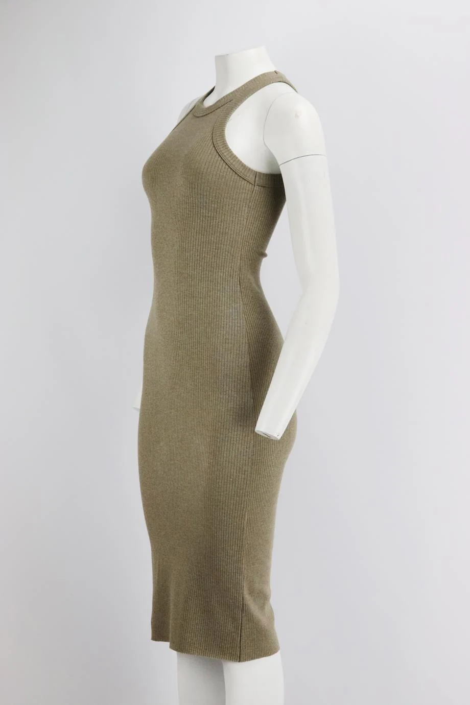 WSLY RIBBED STRETCH JERSEY MIDI DRESS SMALL - Image 3