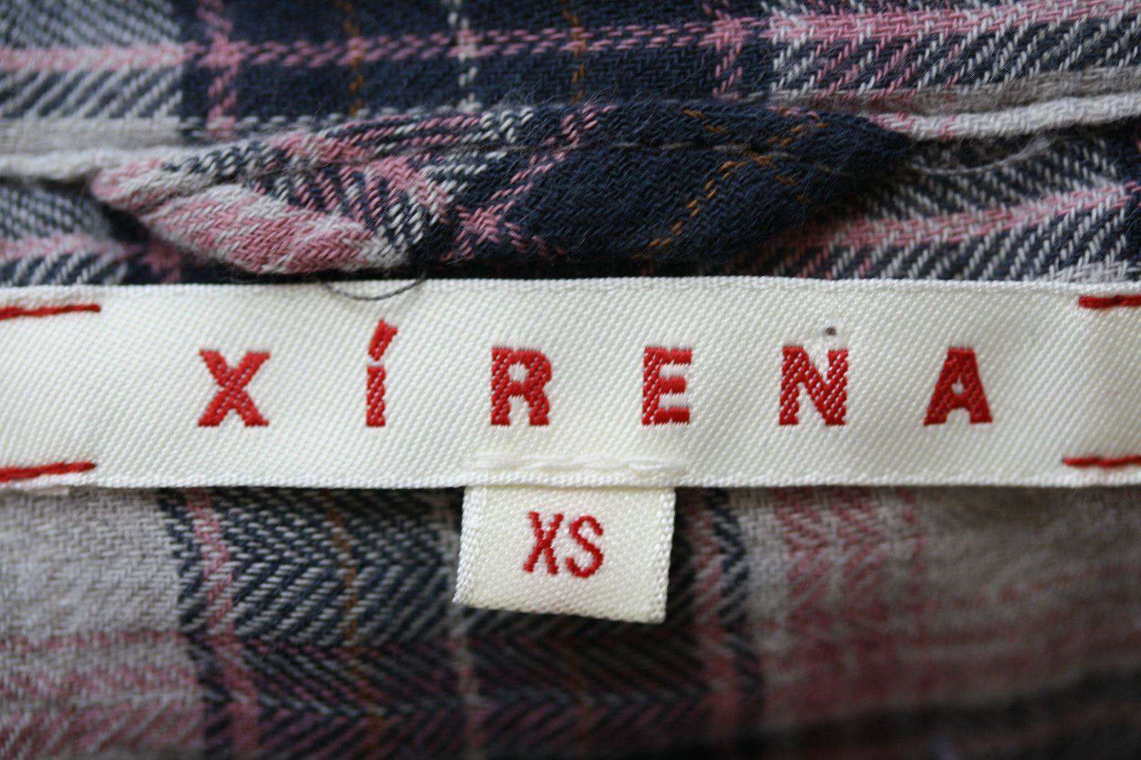 XIRENA PINK AND NAVY PLAID SHIRT XS - Image 3