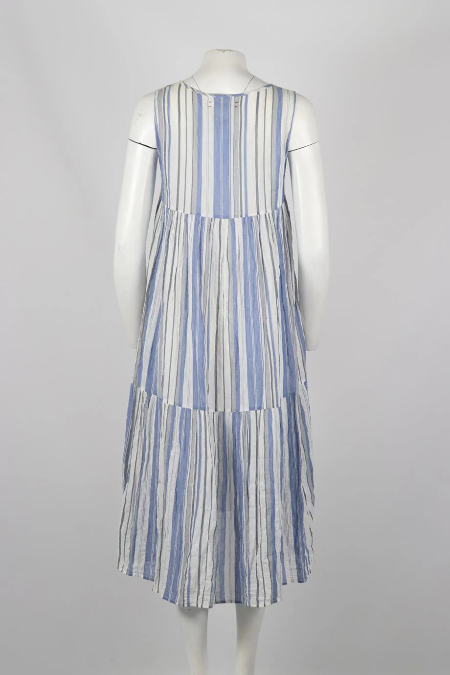 XIRENA STRIPED COTTON MIDI DRESS XSMALL - Image 4
